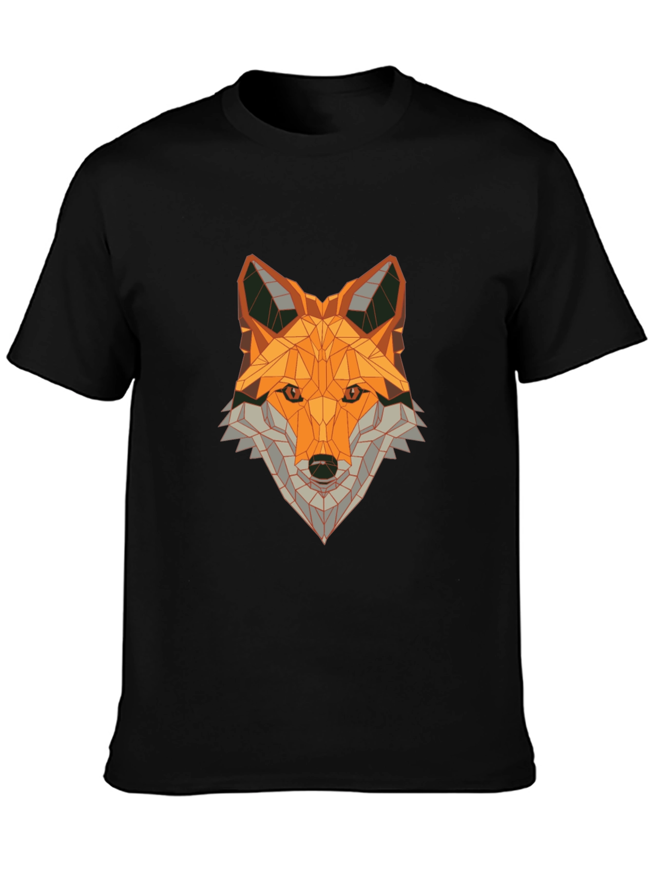 Geometric Fox Graphic Tee - Stylish Animal Print Shirt