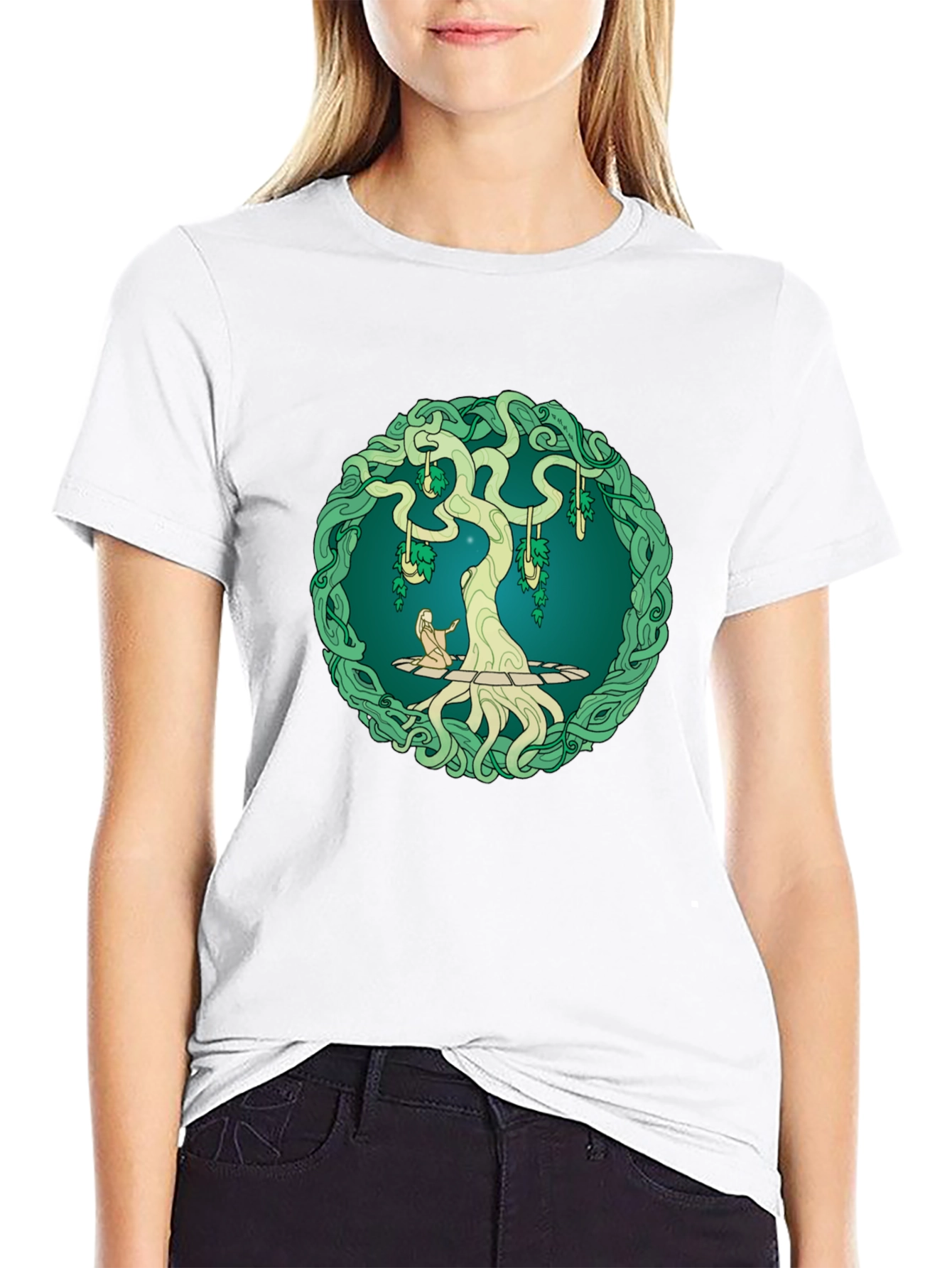Yggdrasil Tree Graphic Black Tee