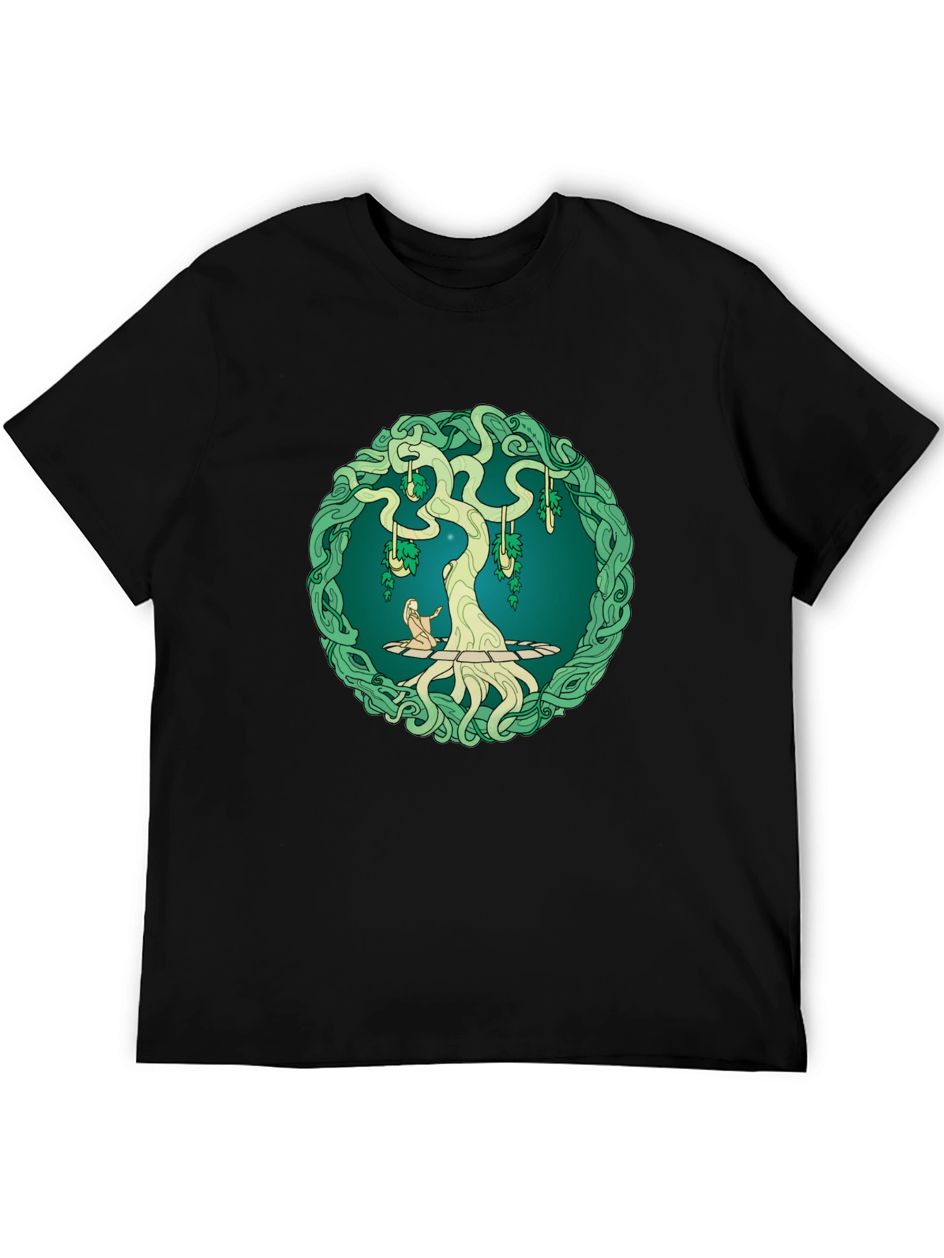 Yggdrasil Tree Graphic Black Tee