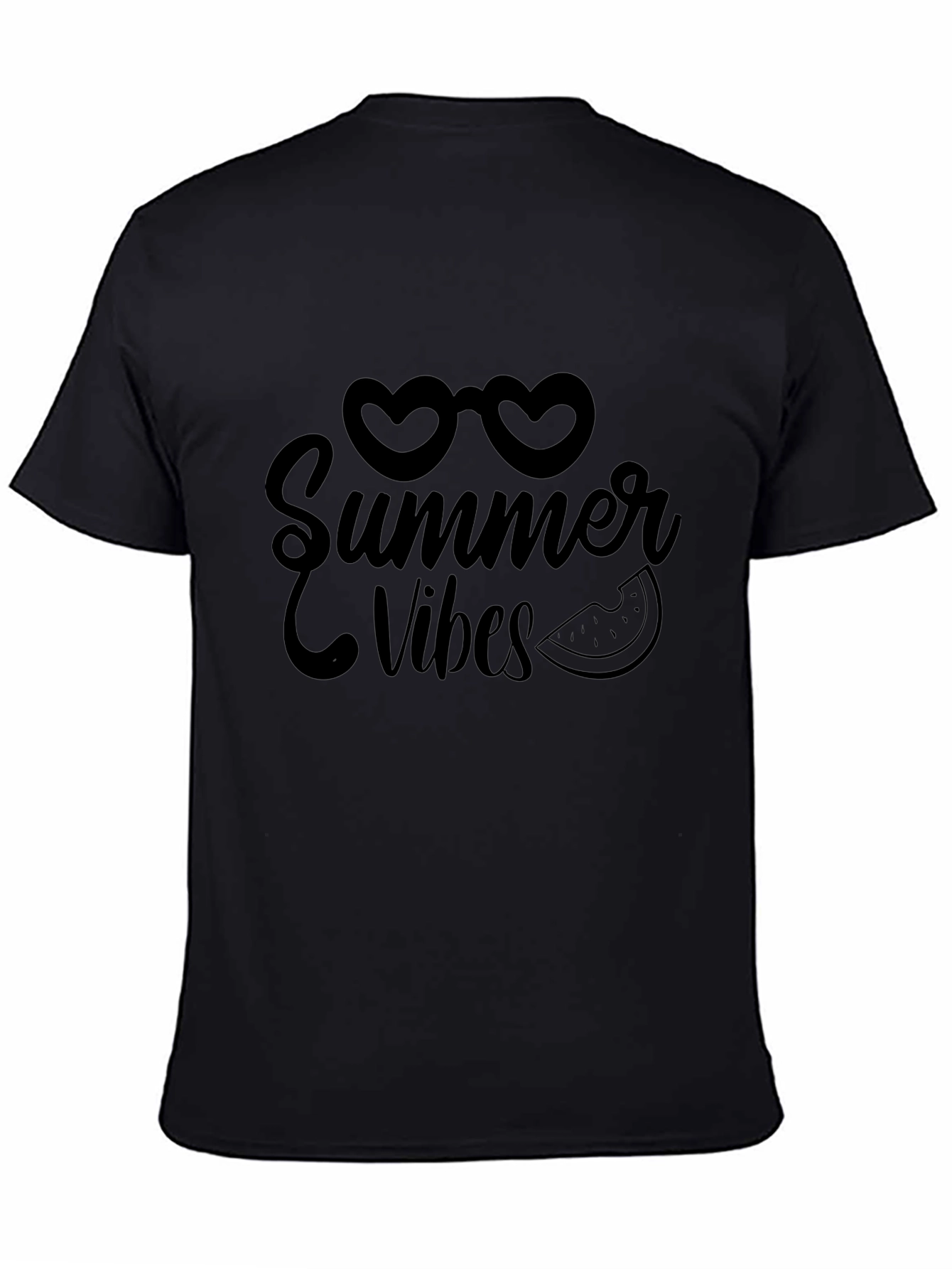 Summer Vibes Graphic Black Tee