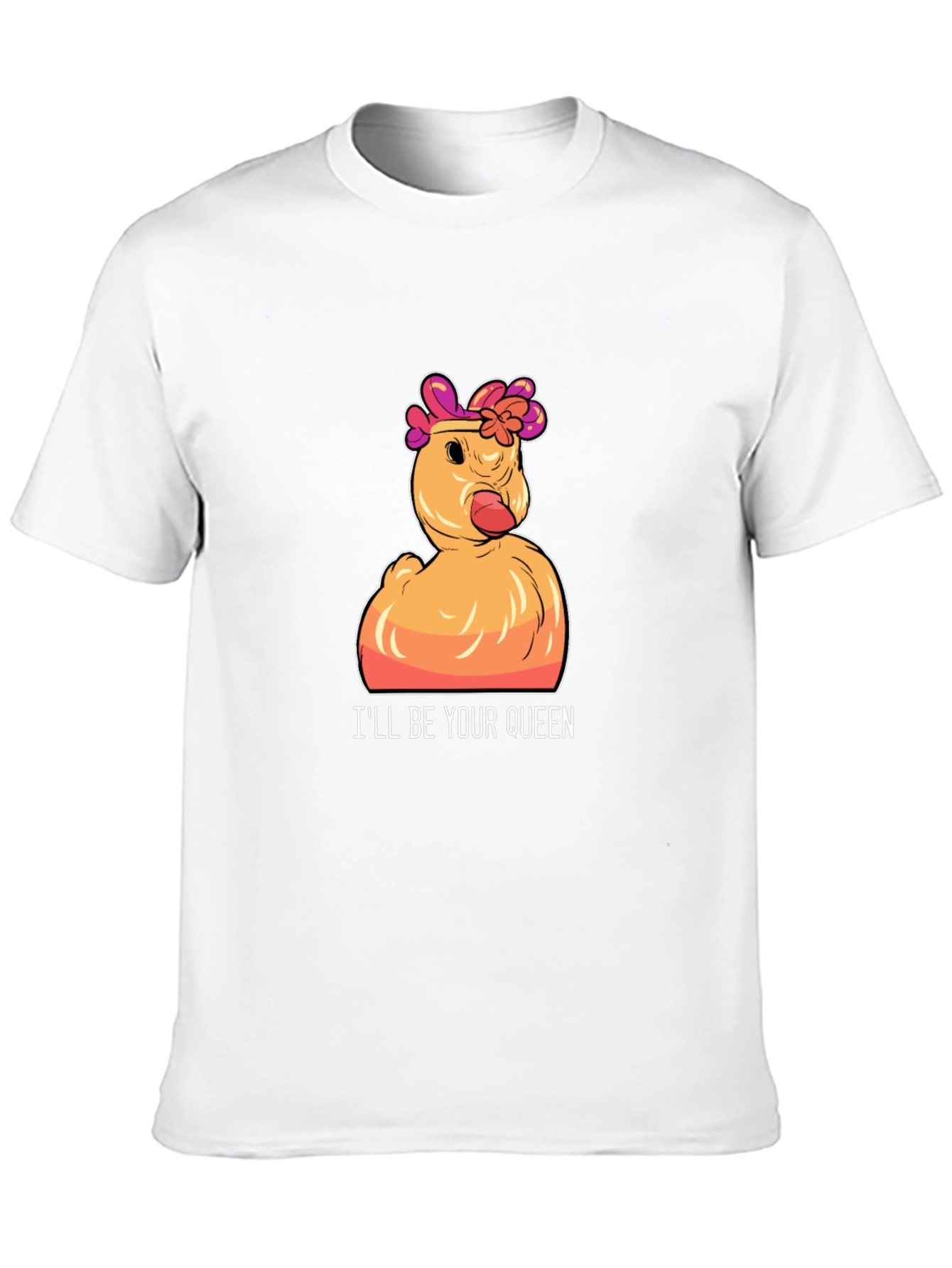 Queen Duck Graphic T-Shirt - Funny Novelty Tee