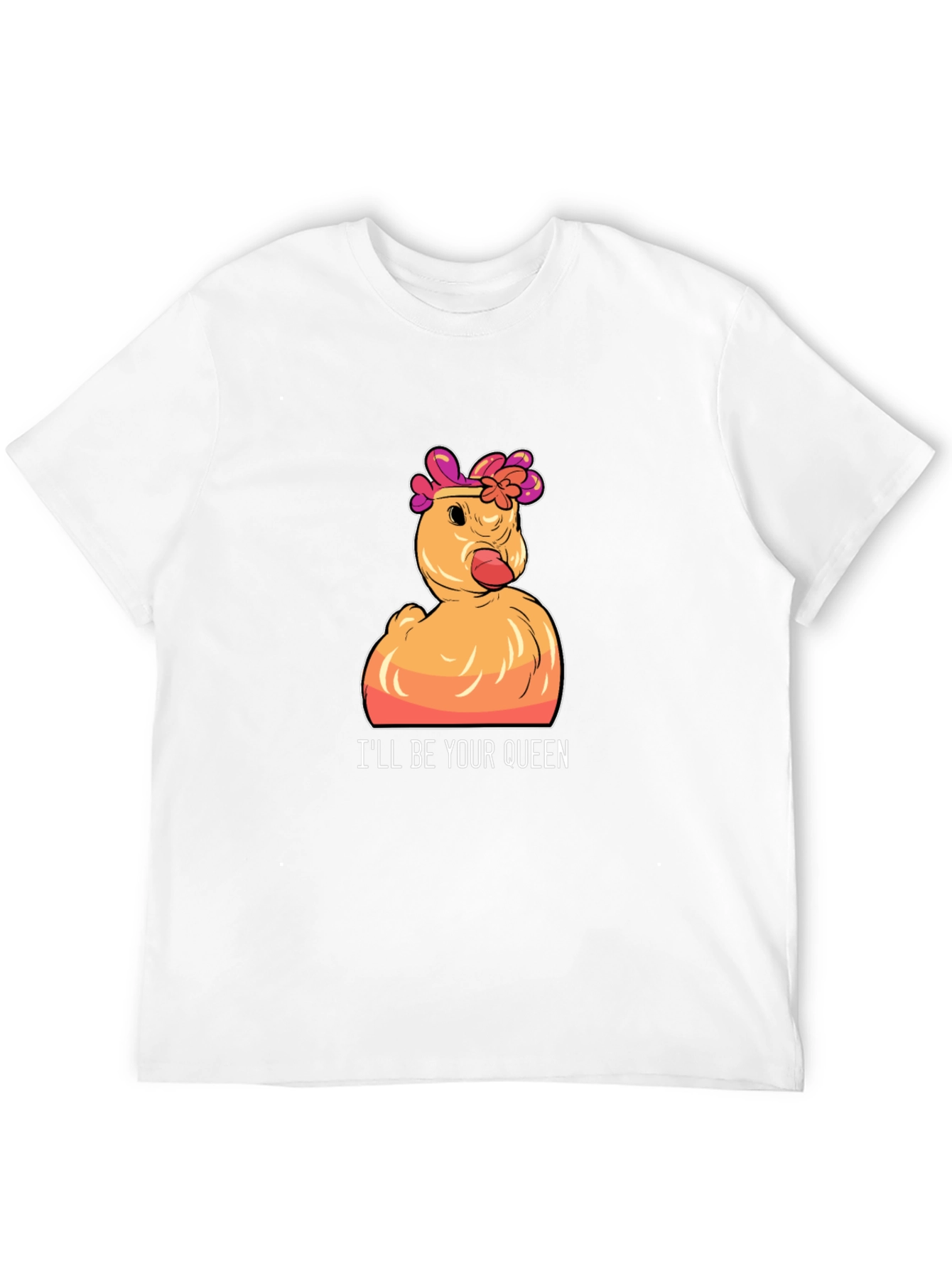 Queen Duck Graphic T-Shirt - Funny Novelty Tee
