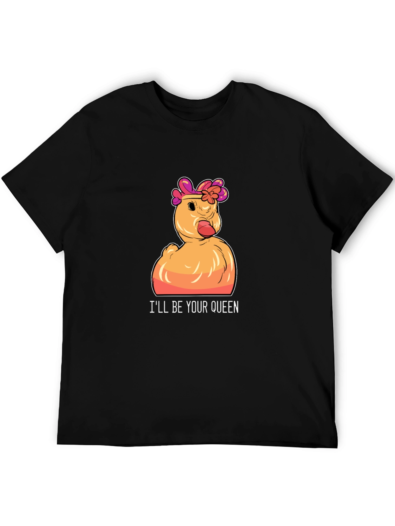 Queen Duck Graphic T-Shirt - Funny Novelty Tee