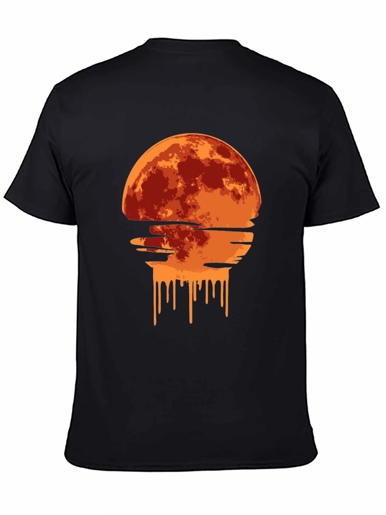 Melting Moon Graphic Tee - Modern Art T-Shirt
