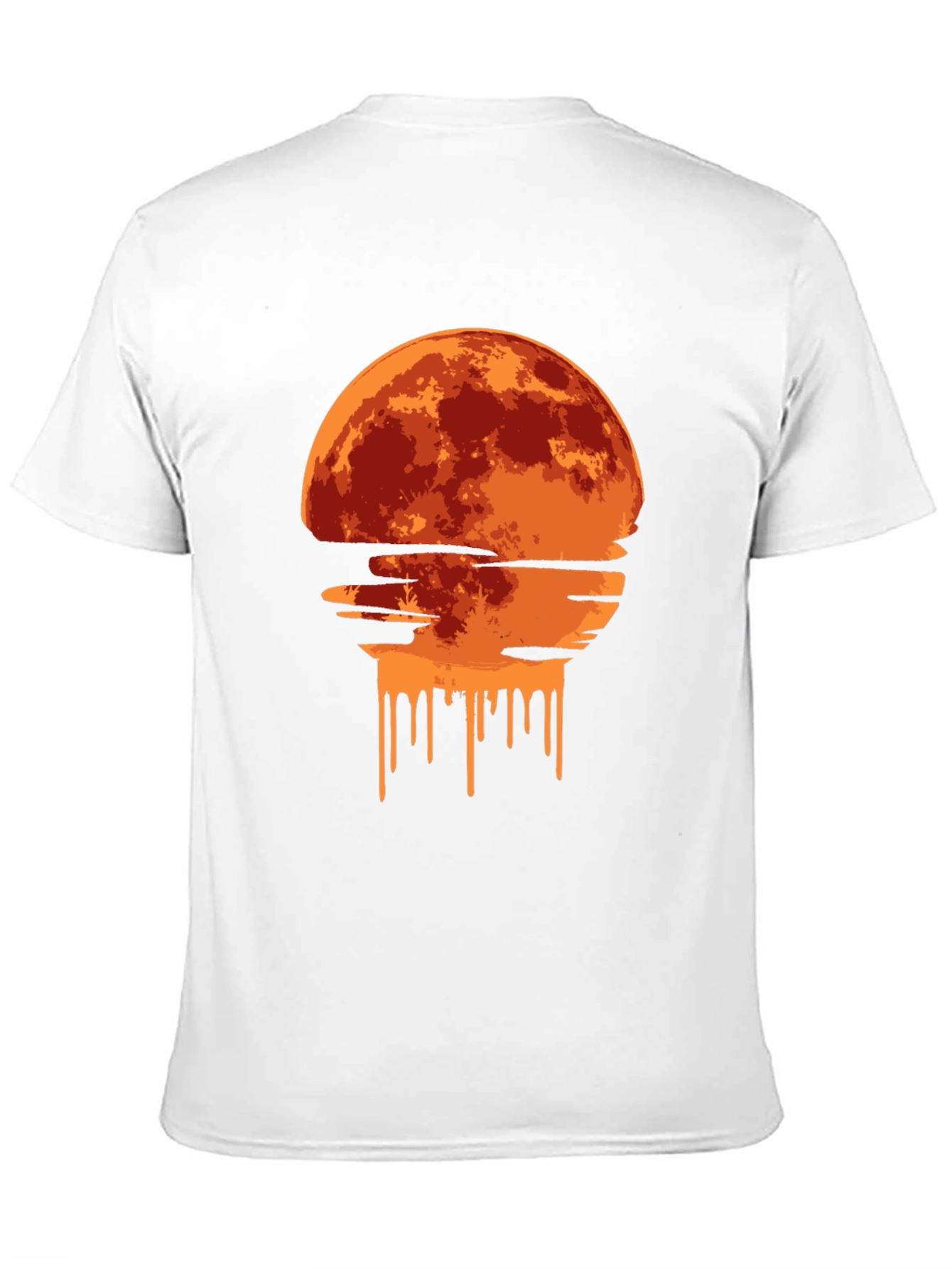 Melting Moon Graphic Tee - Modern Art T-Shirt
