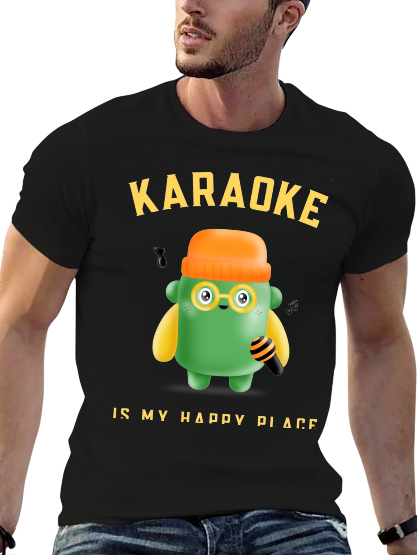 Karaoke My Happy Place T-Shirt Fun Graphic Tee