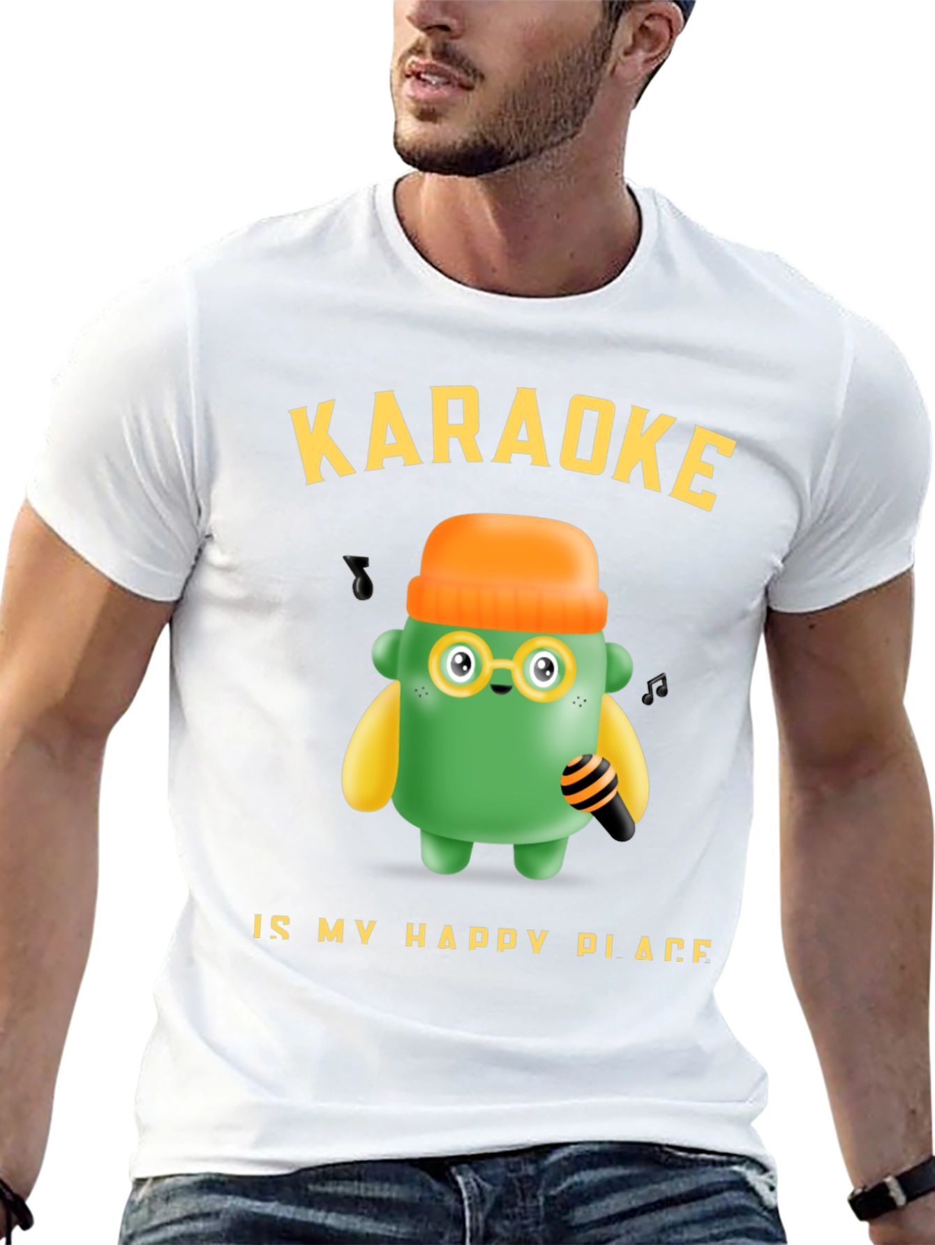 Karaoke My Happy Place T-Shirt Fun Graphic Tee