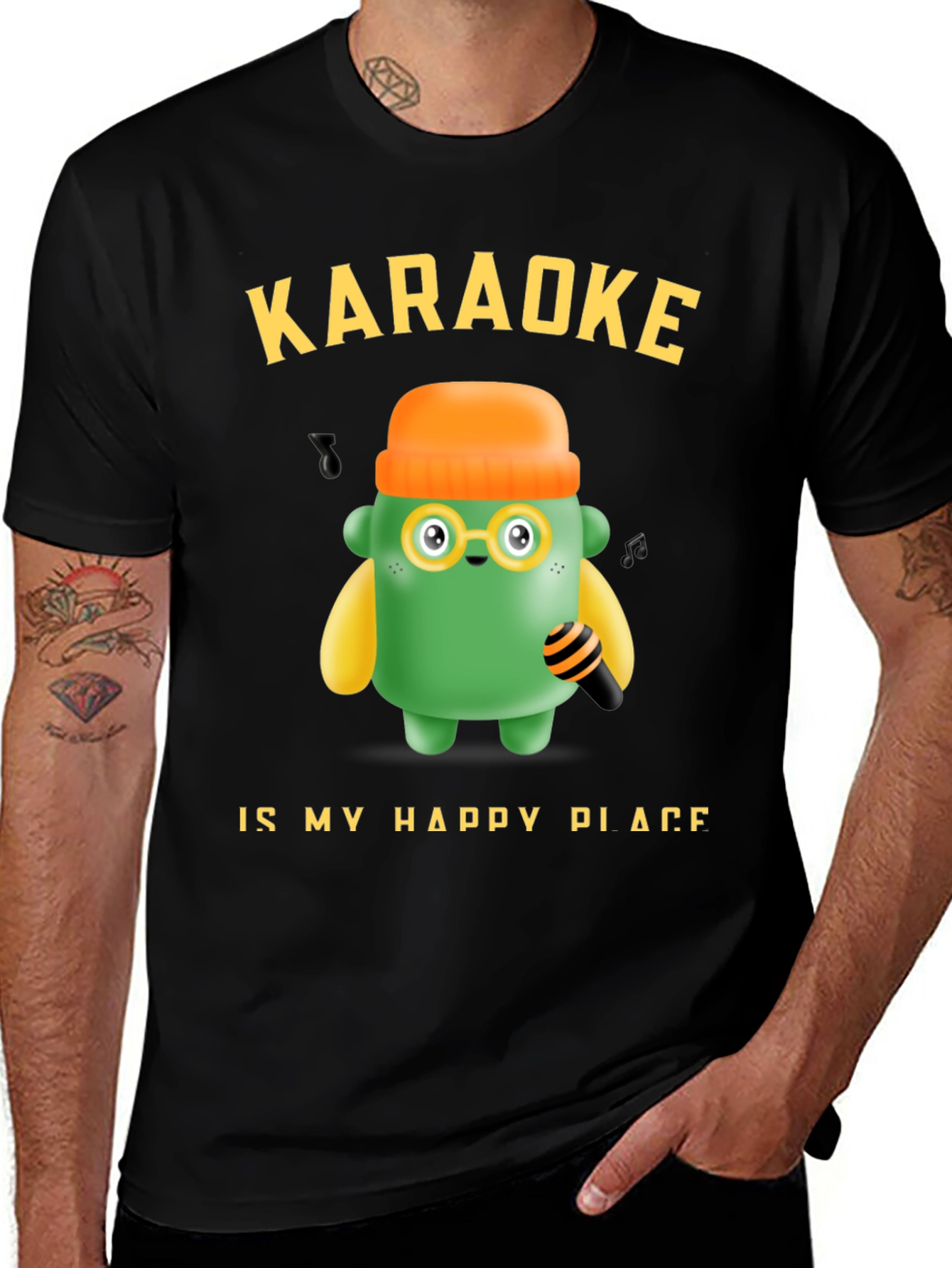 Karaoke My Happy Place T-Shirt Fun Graphic Tee