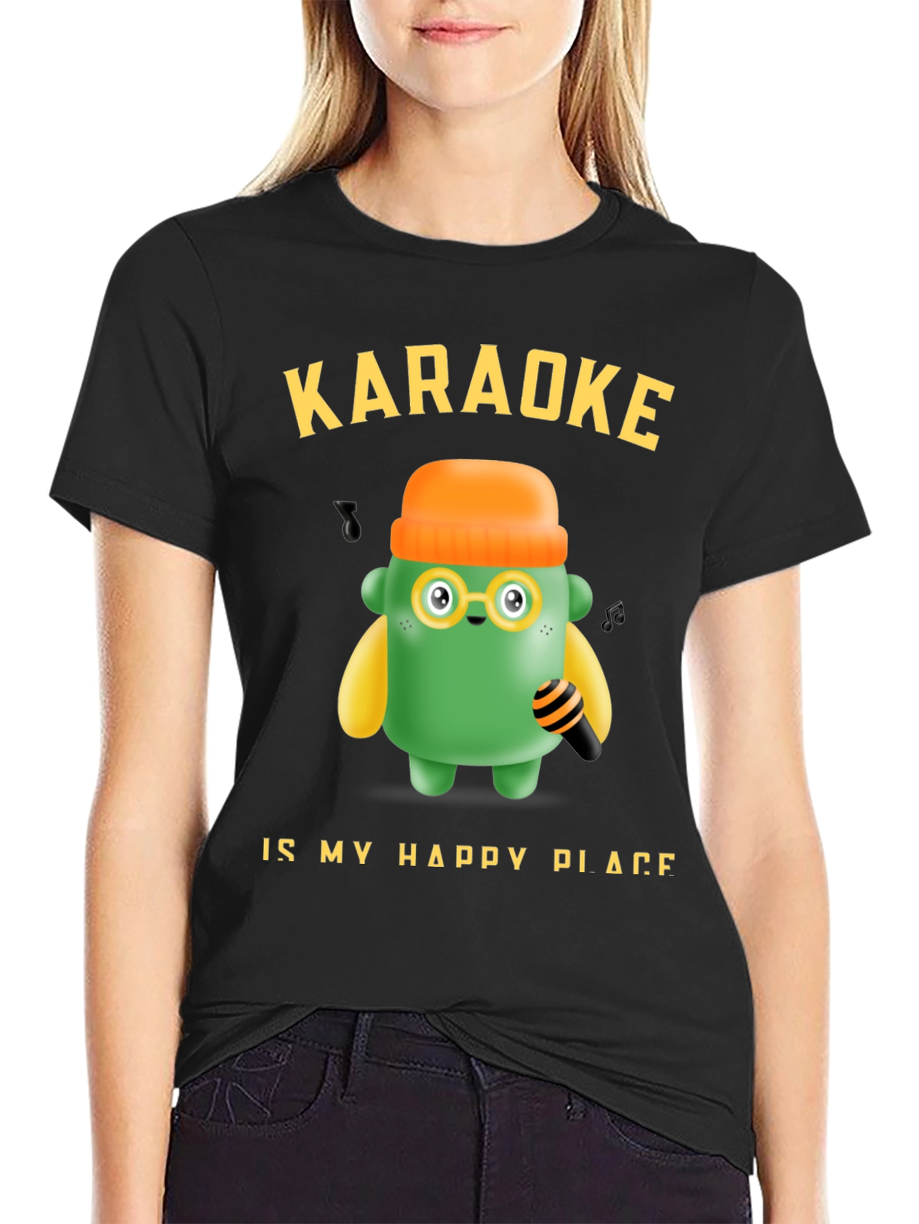 Karaoke My Happy Place T-Shirt Fun Graphic Tee