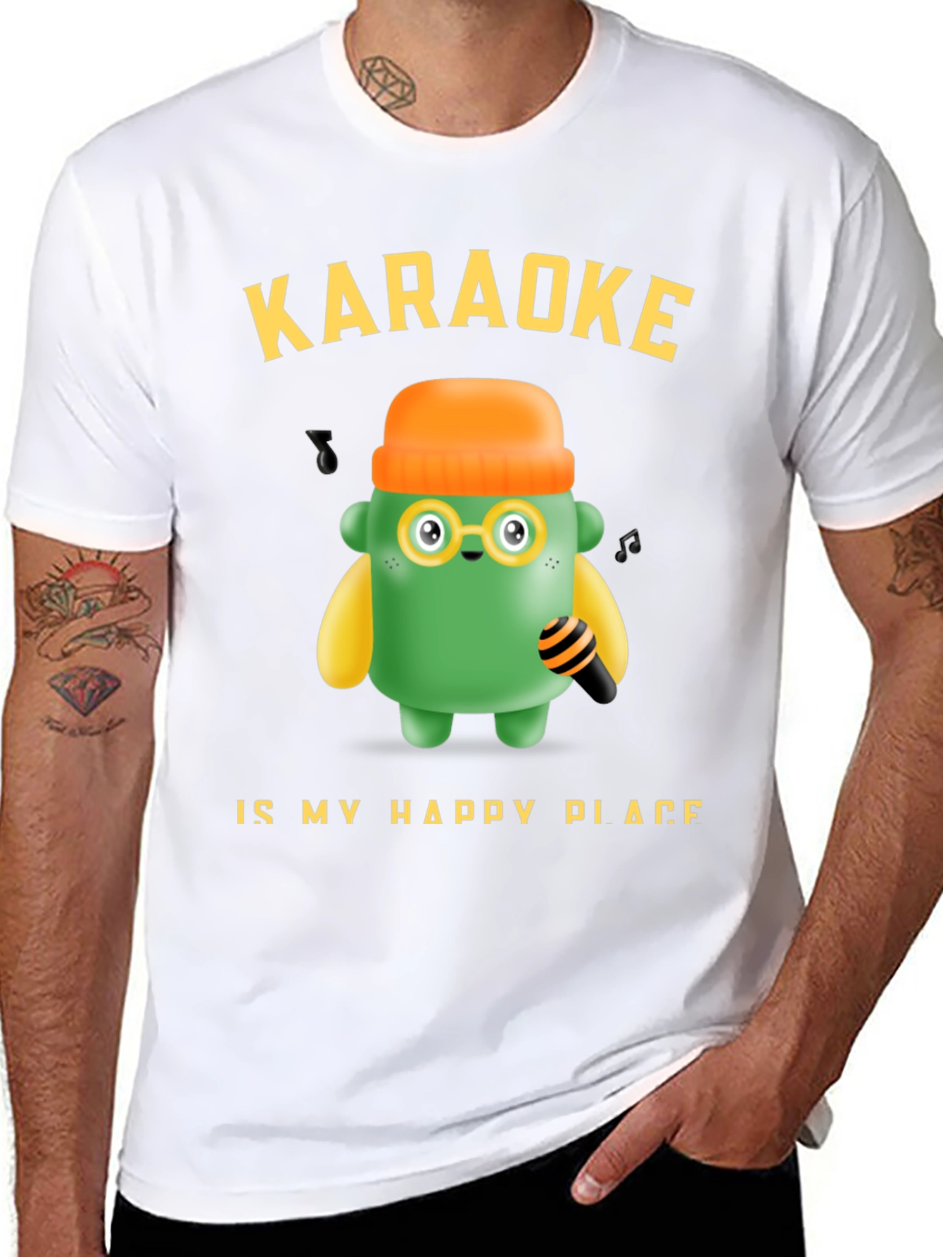 Karaoke My Happy Place T-Shirt Fun Graphic Tee