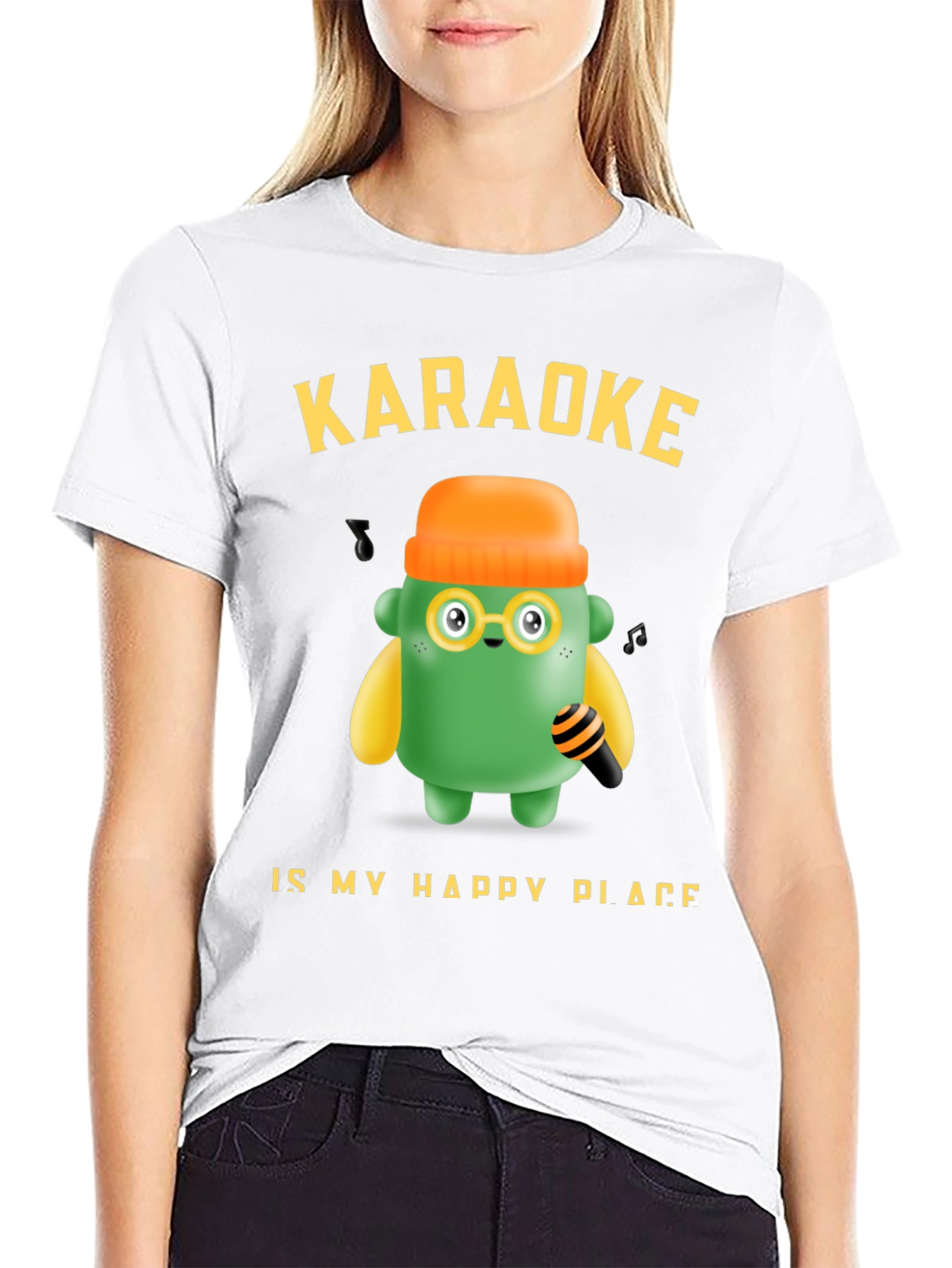 Karaoke My Happy Place T-Shirt Fun Graphic Tee