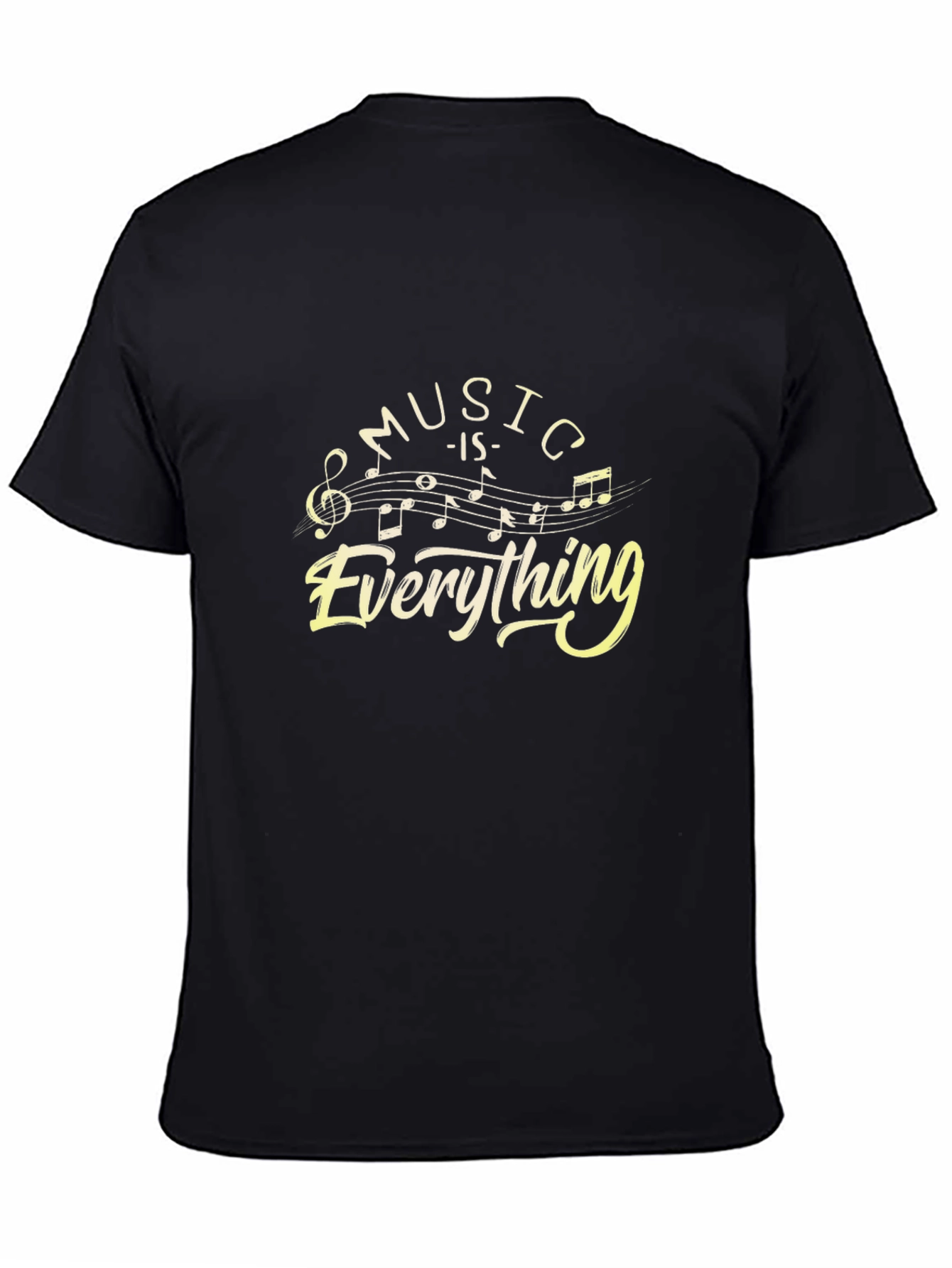 Music is Everything Black Graphic T-Shirt