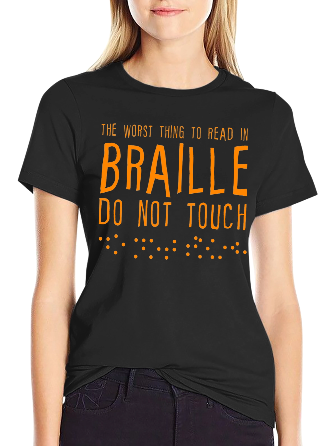 Funny Braille T-Shirt: The Worst Thing To Read