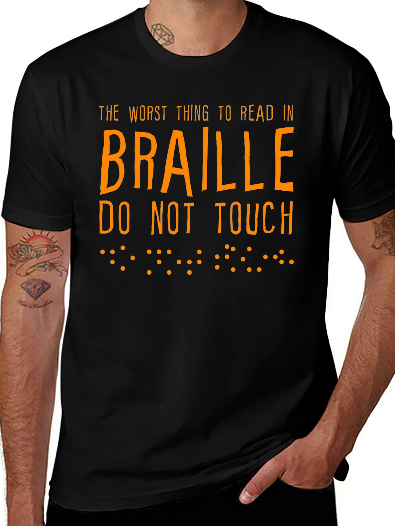 Funny Braille T-Shirt: The Worst Thing To Read