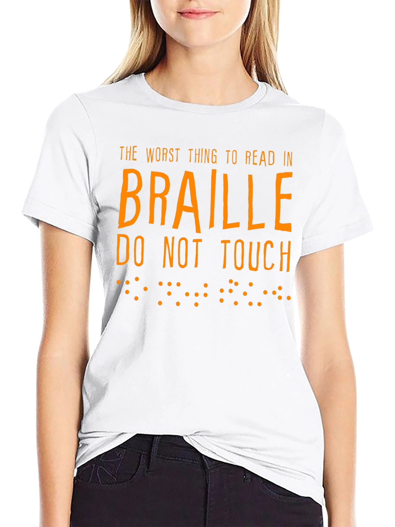 Funny Braille T-Shirt: The Worst Thing To Read