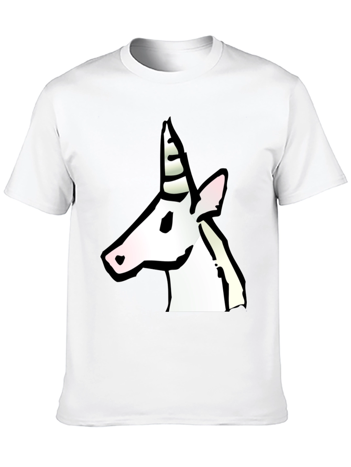 Unicorn Graphic Print Black T-Shirt