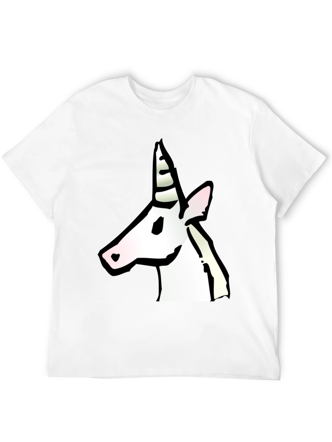 Unicorn Graphic Print Black T-Shirt