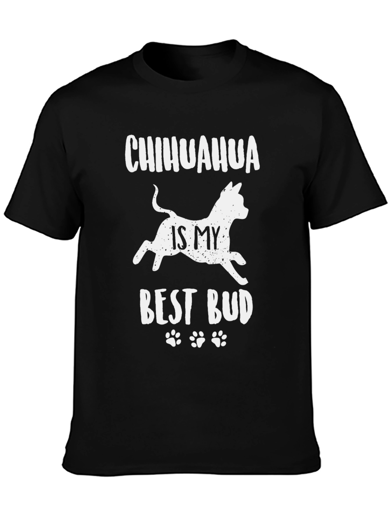 Chihuahua Best Bud Black Graphic Tee