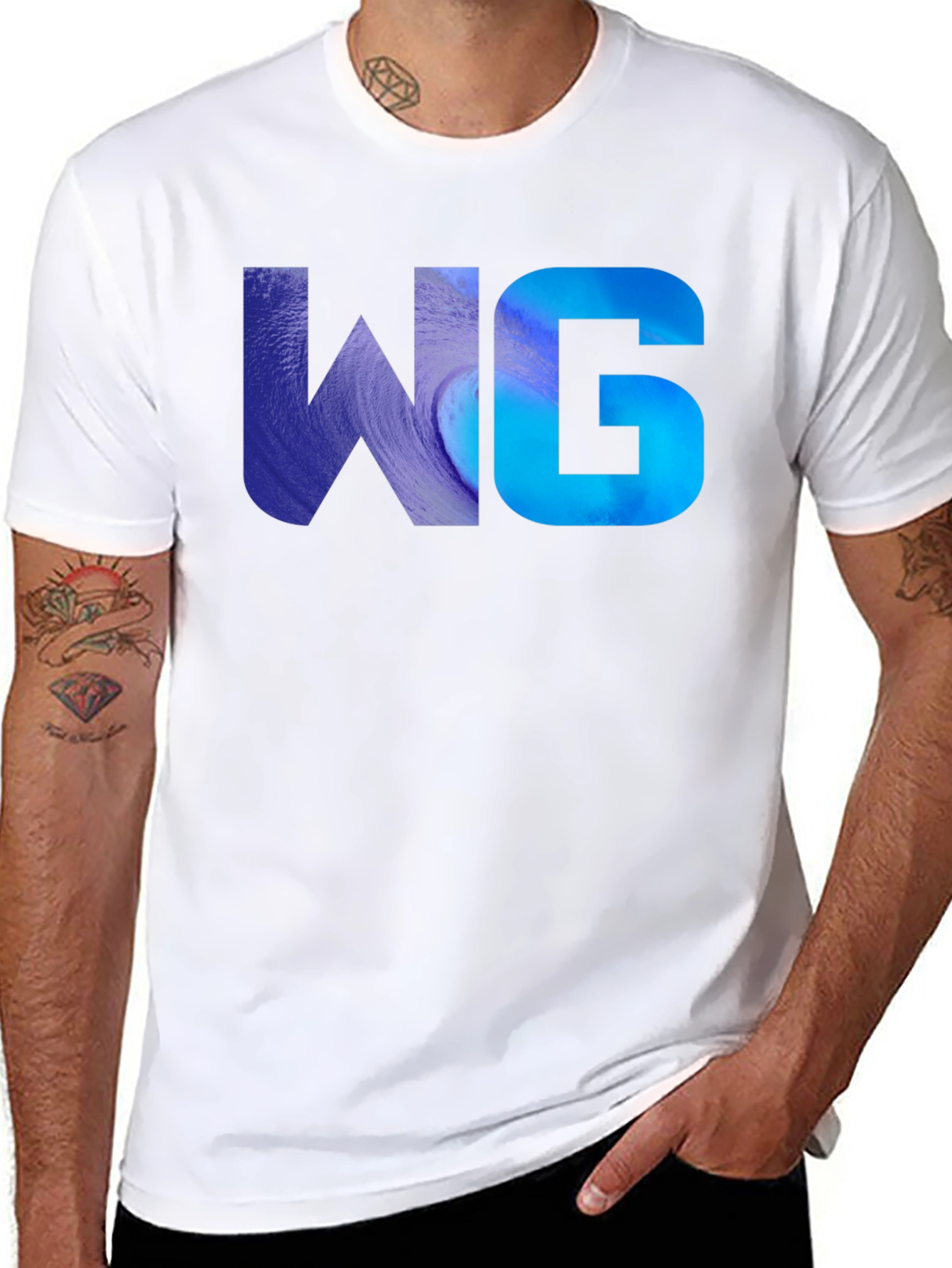 WG Graphic Tee - Modern Print Black T-Shirt