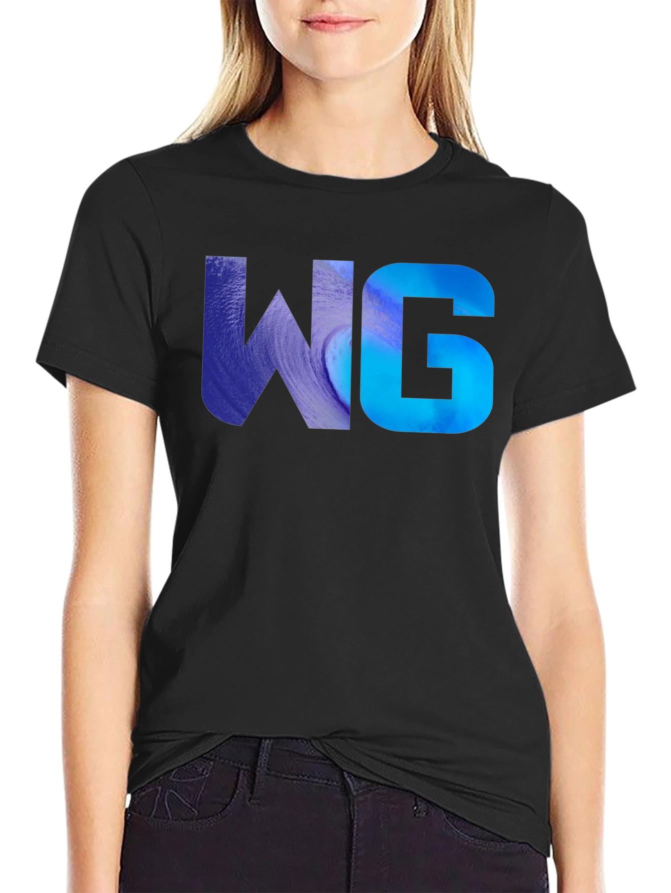 WG Graphic Tee - Modern Print Black T-Shirt