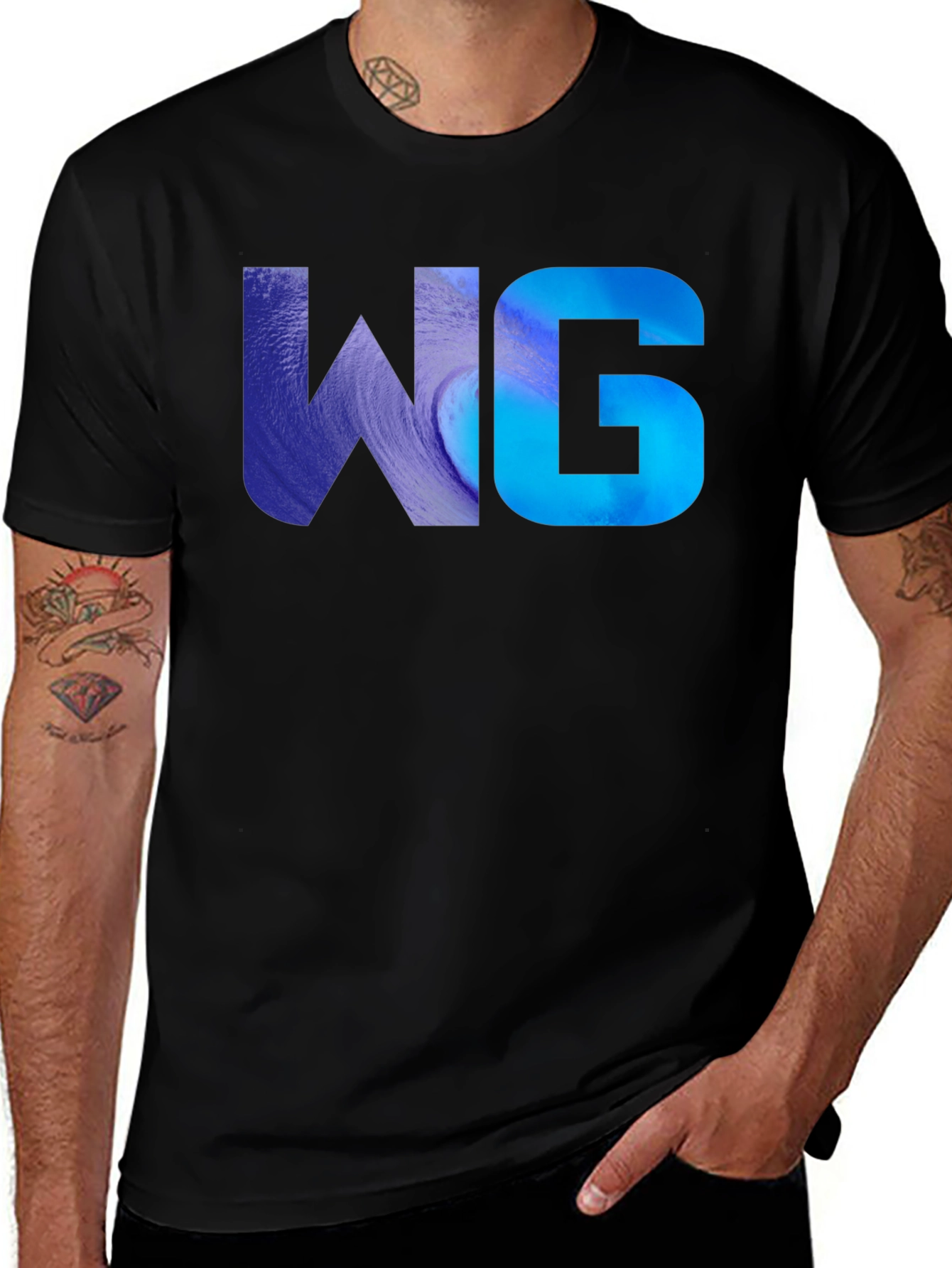 WG Graphic Tee - Modern Print Black T-Shirt