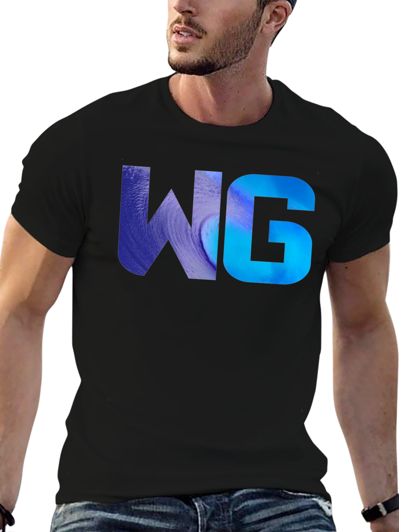 WG Graphic Tee - Modern Print Black T-Shirt