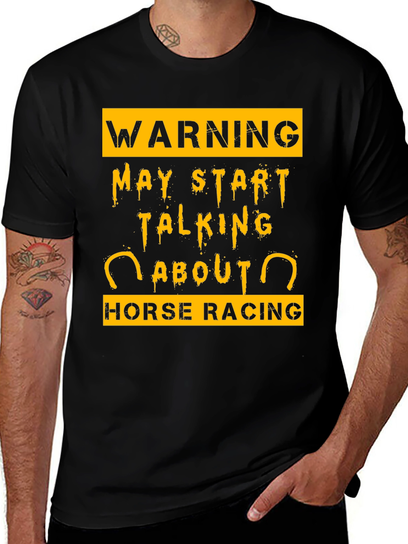 Warning May Start Talking About Horse Racing T-Shirt