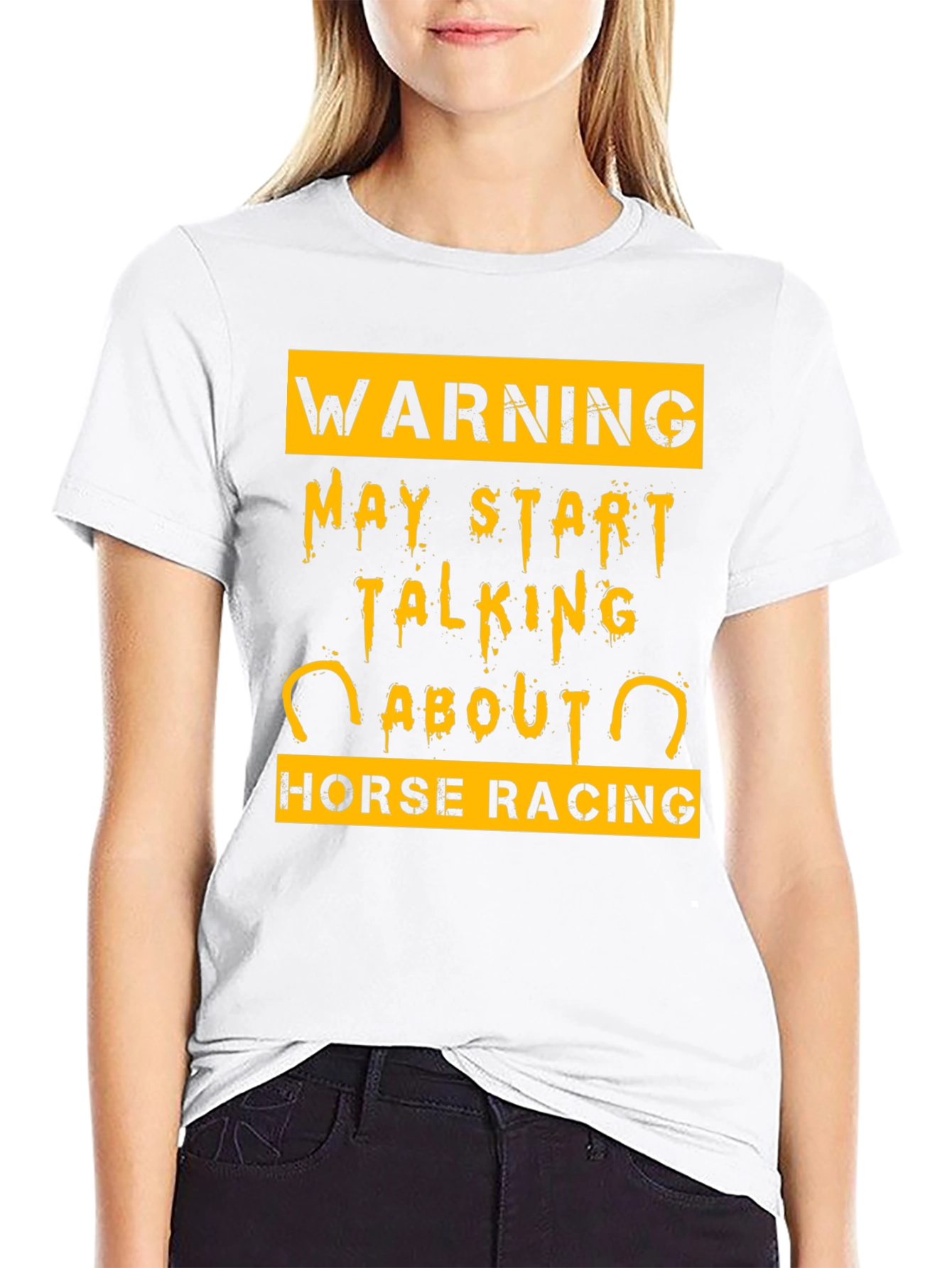Warning May Start Talking About Horse Racing T-Shirt