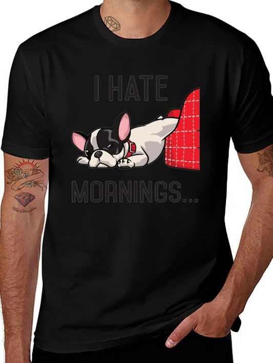 I Hate Mornings Dog Graphic Tee