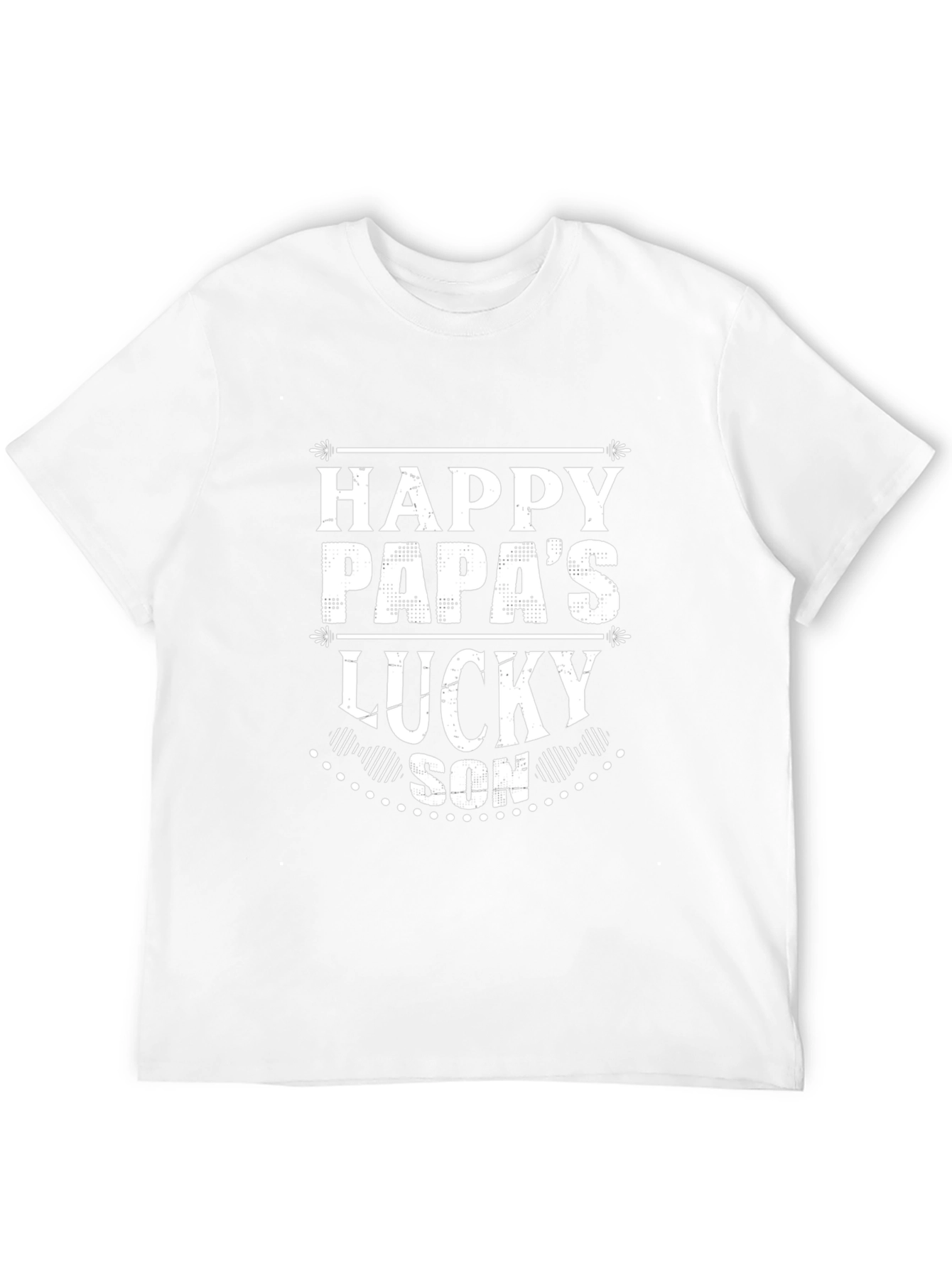 Happy Papas Lucky Son Black T-Shirt