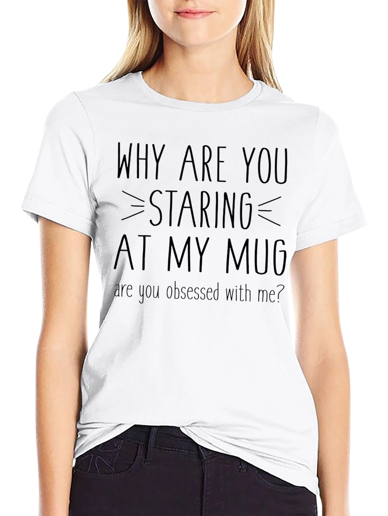 Staring at My Mug Graphic Novelty Tee