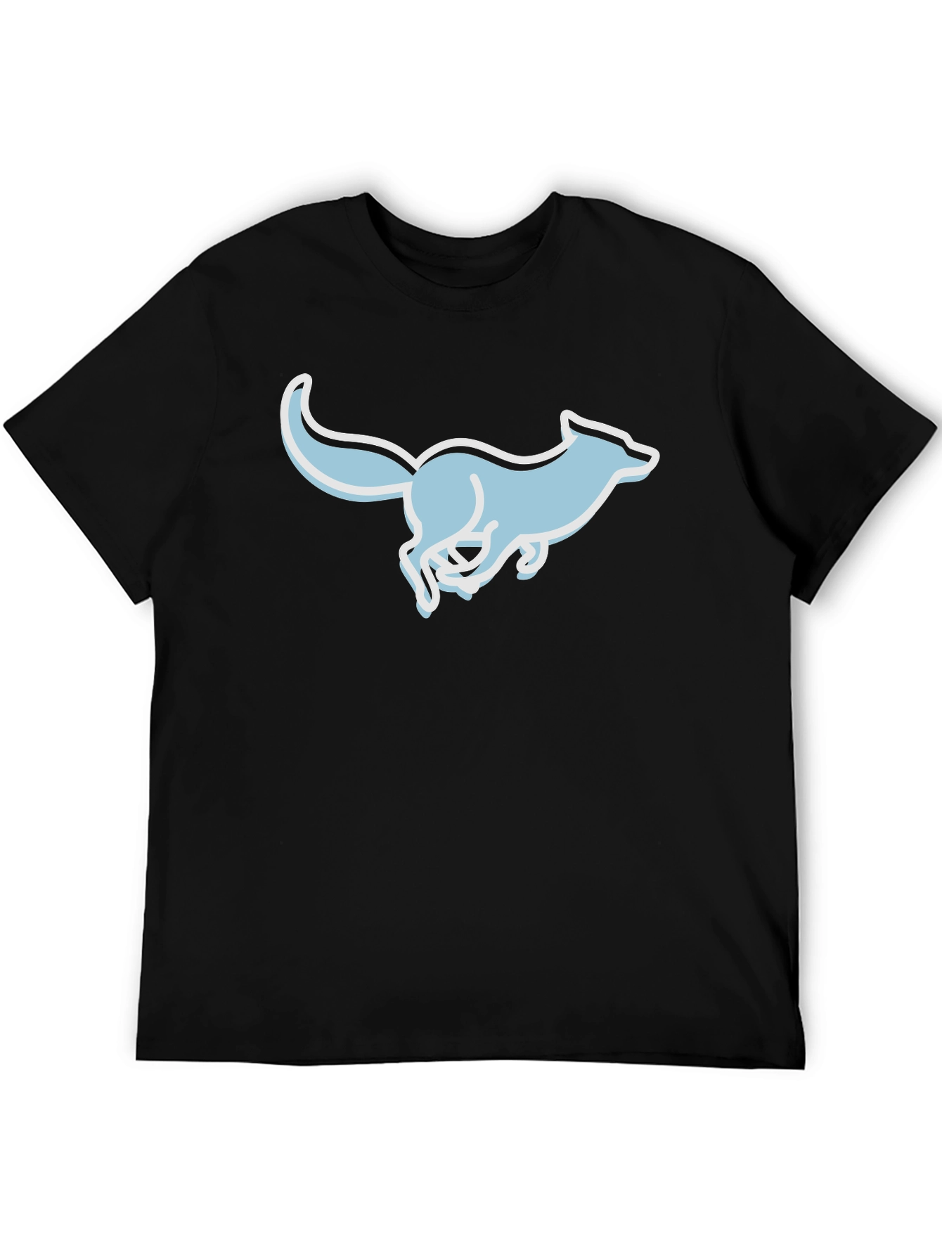 Running Fox Graphic Tee - Black Unisex Shirt