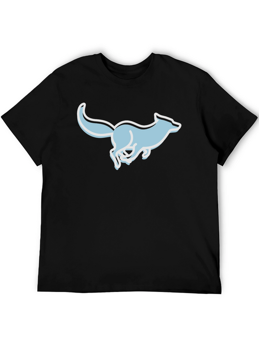 Running Fox Graphic Tee - Black Unisex Shirt