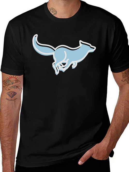 Running Fox Graphic Tee - Black Unisex Shirt