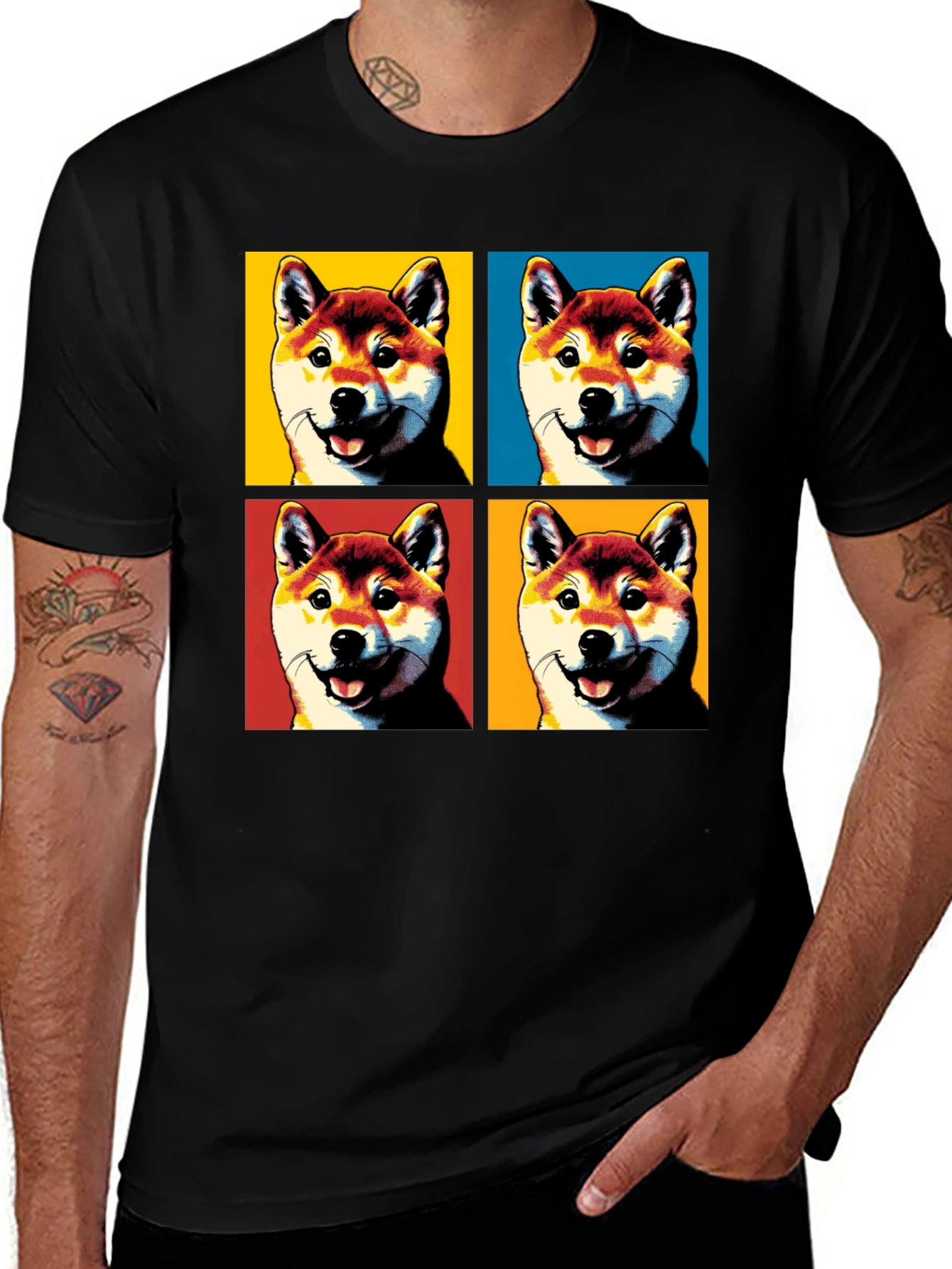 Pop Art Shiba Inu T-Shirt - Graphic Tee