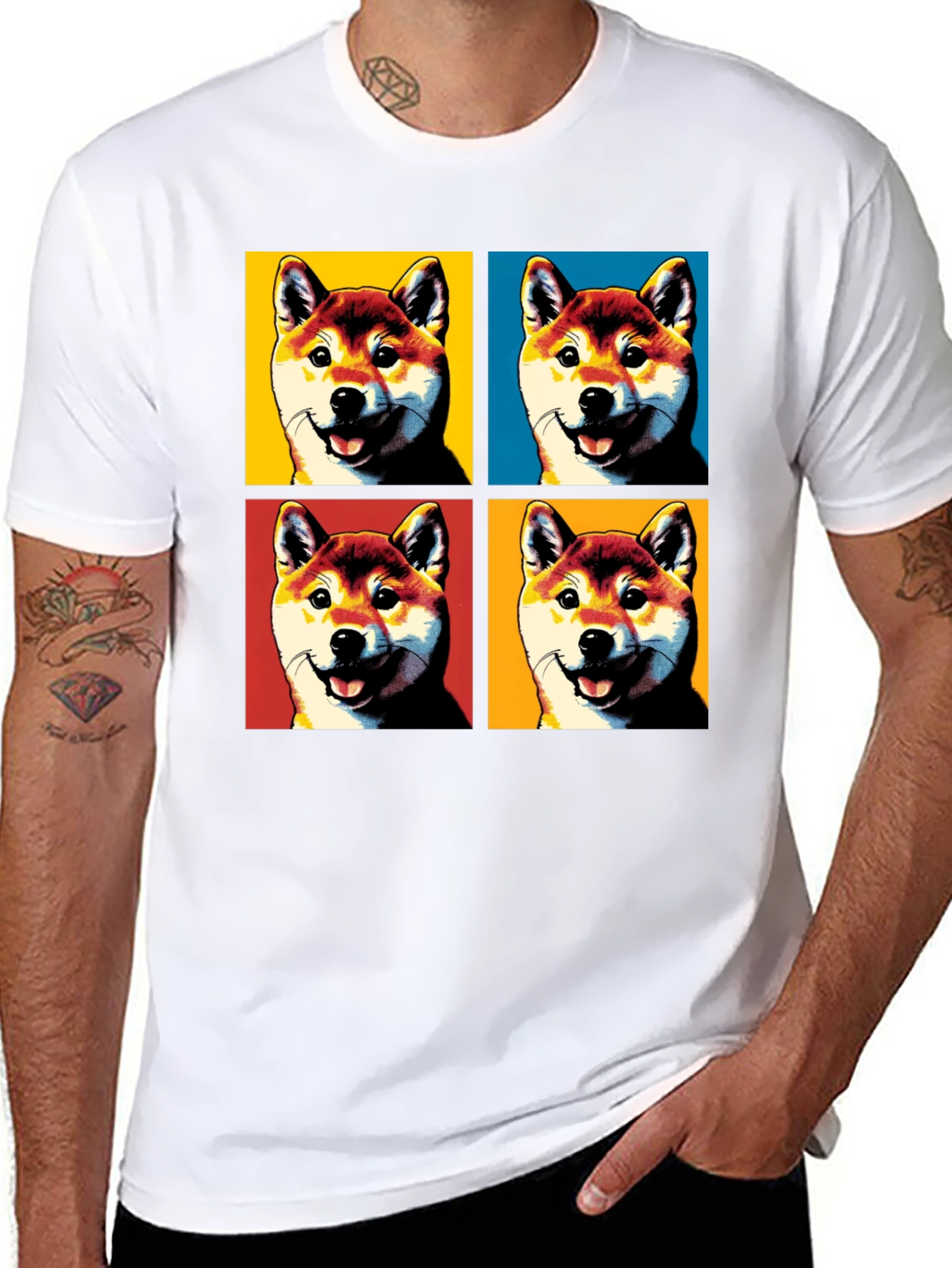 Pop Art Shiba Inu T-Shirt - Graphic Tee