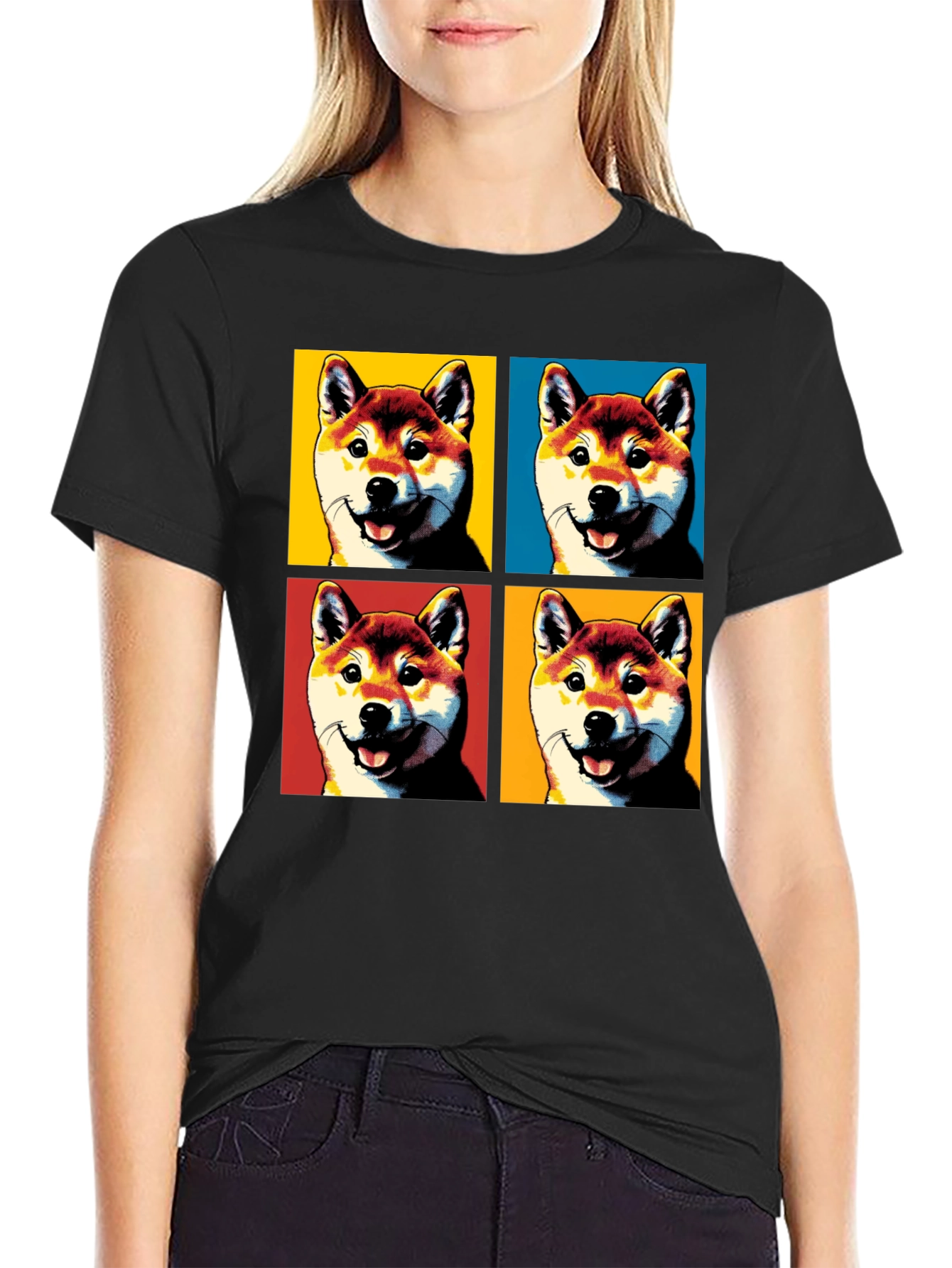 Pop Art Shiba Inu T-Shirt - Graphic Tee
