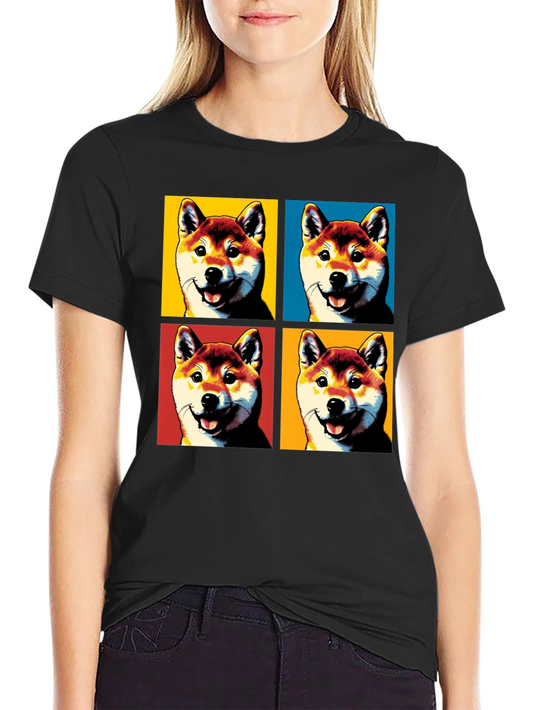 Pop Art Shiba Inu T-Shirt - Graphic Tee
