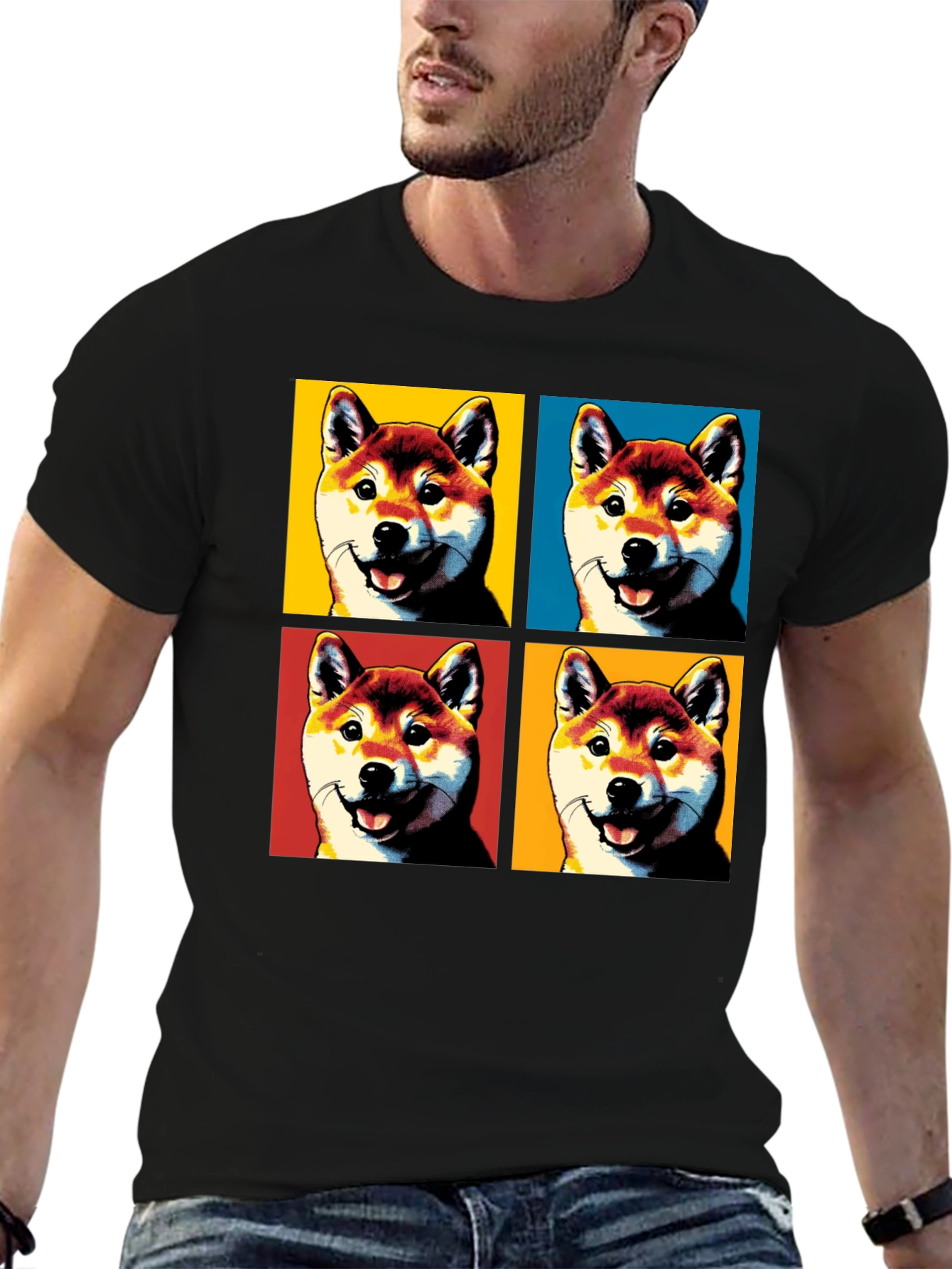 Pop Art Shiba Inu T-Shirt - Graphic Tee