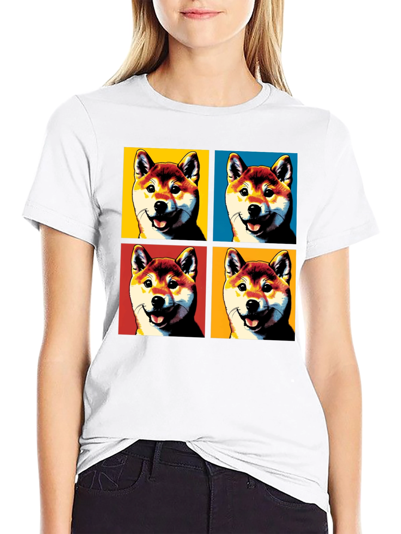 Pop Art Shiba Inu T-Shirt - Graphic Tee