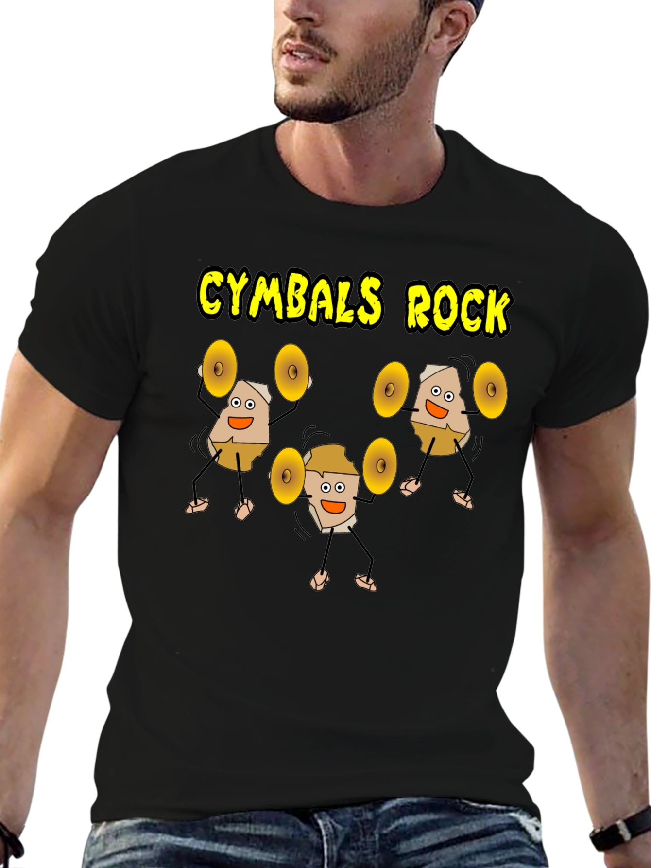 Cymbals Rock T-Shirt Funny Drummer Tee