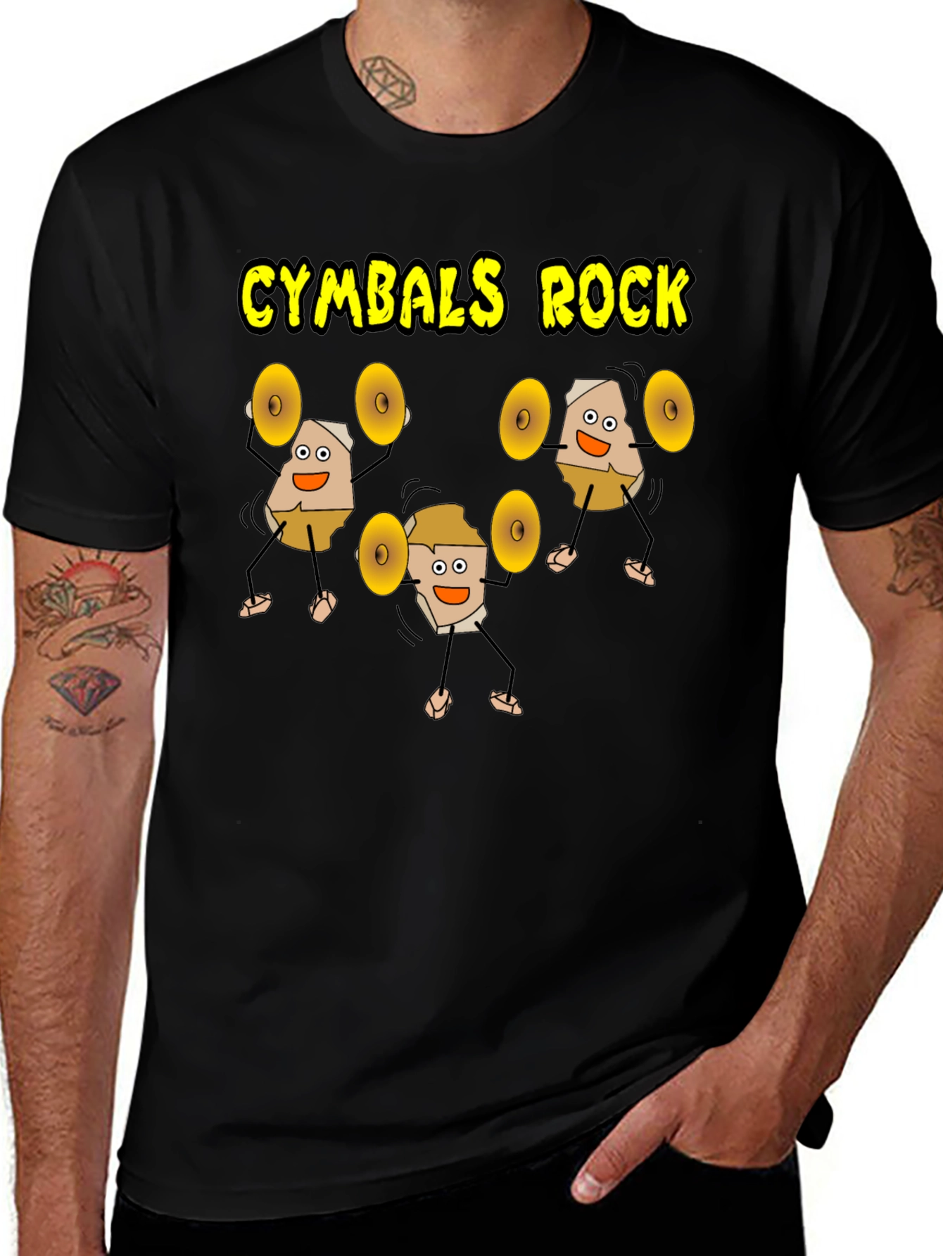 Cymbals Rock T-Shirt Funny Drummer Tee