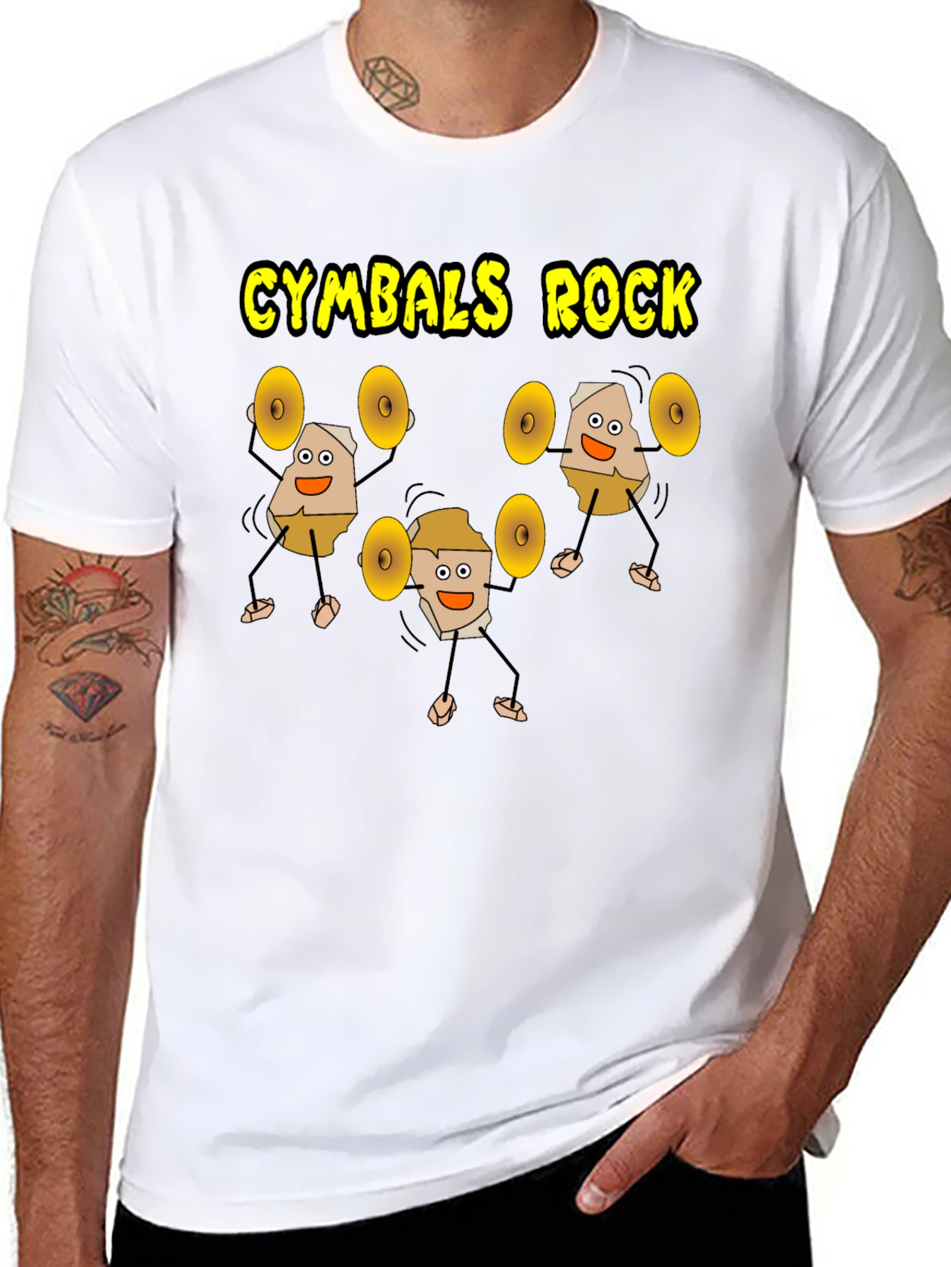 Cymbals Rock T-Shirt Funny Drummer Tee