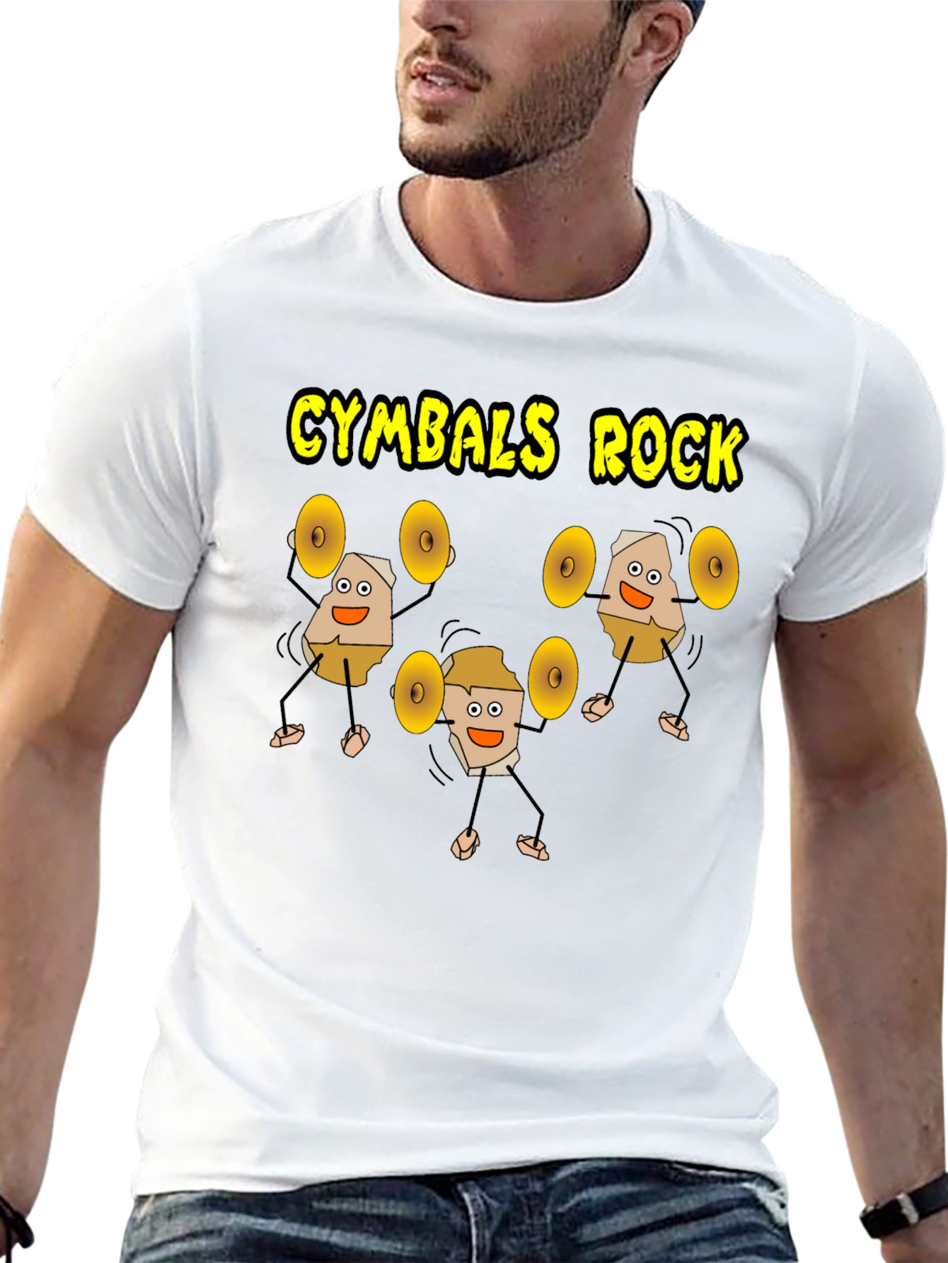 Cymbals Rock T-Shirt Funny Drummer Tee