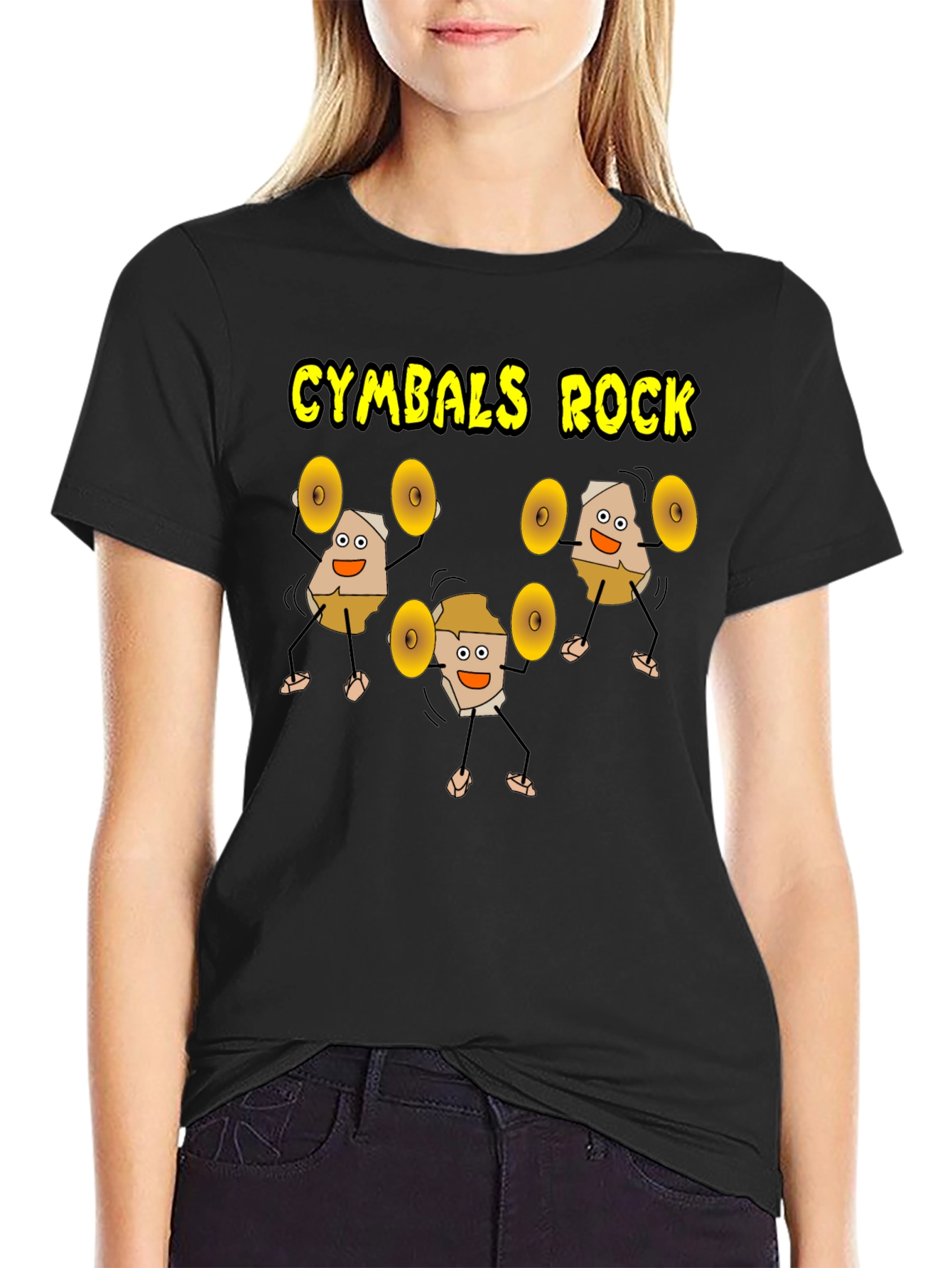 Cymbals Rock T-Shirt Funny Drummer Tee