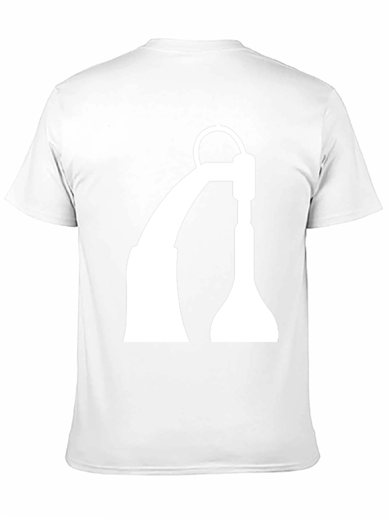 Black T-Shirt with White Industrial Crane Design