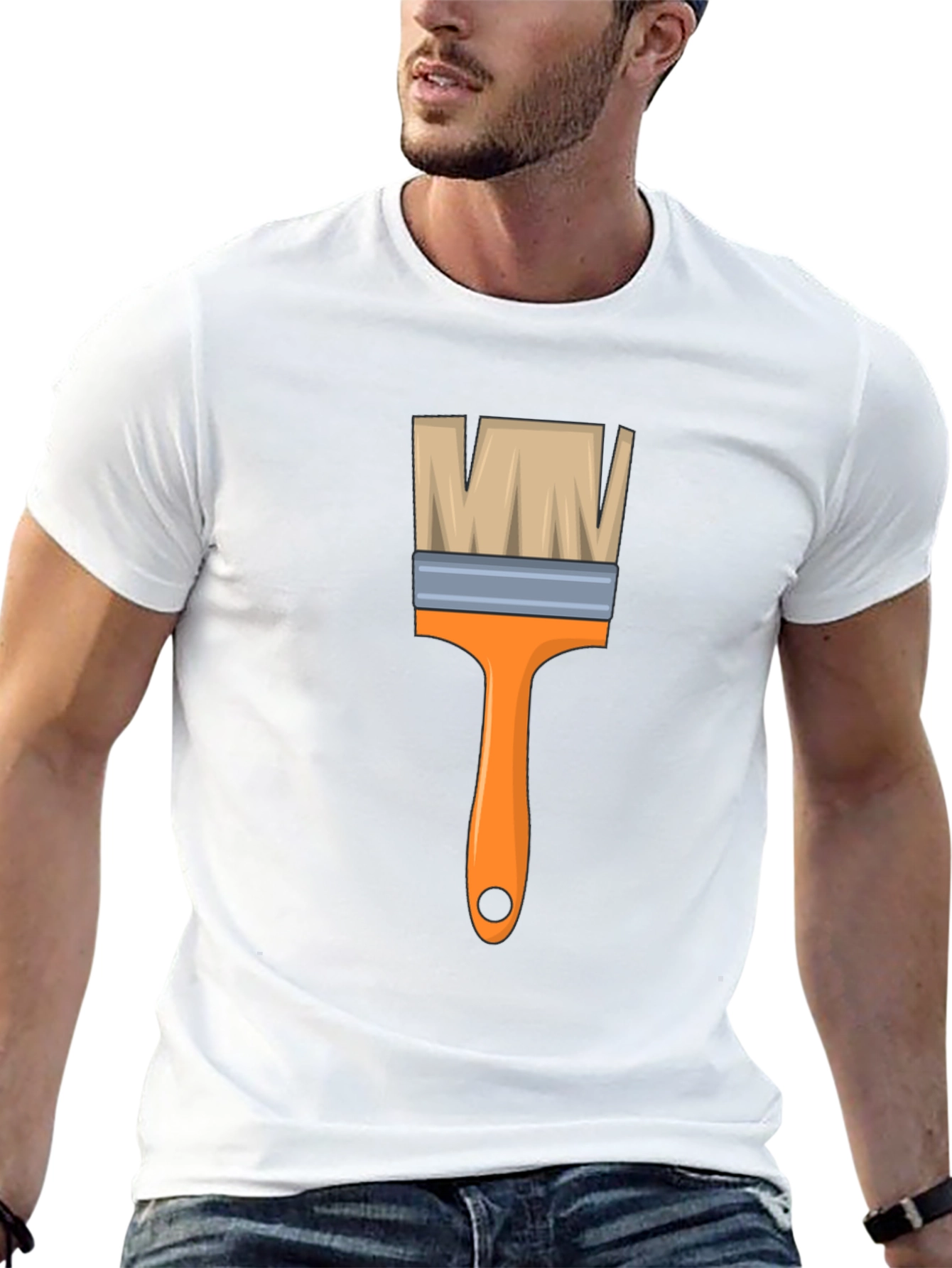Paint Brush Graphic Tee - Artistic Design