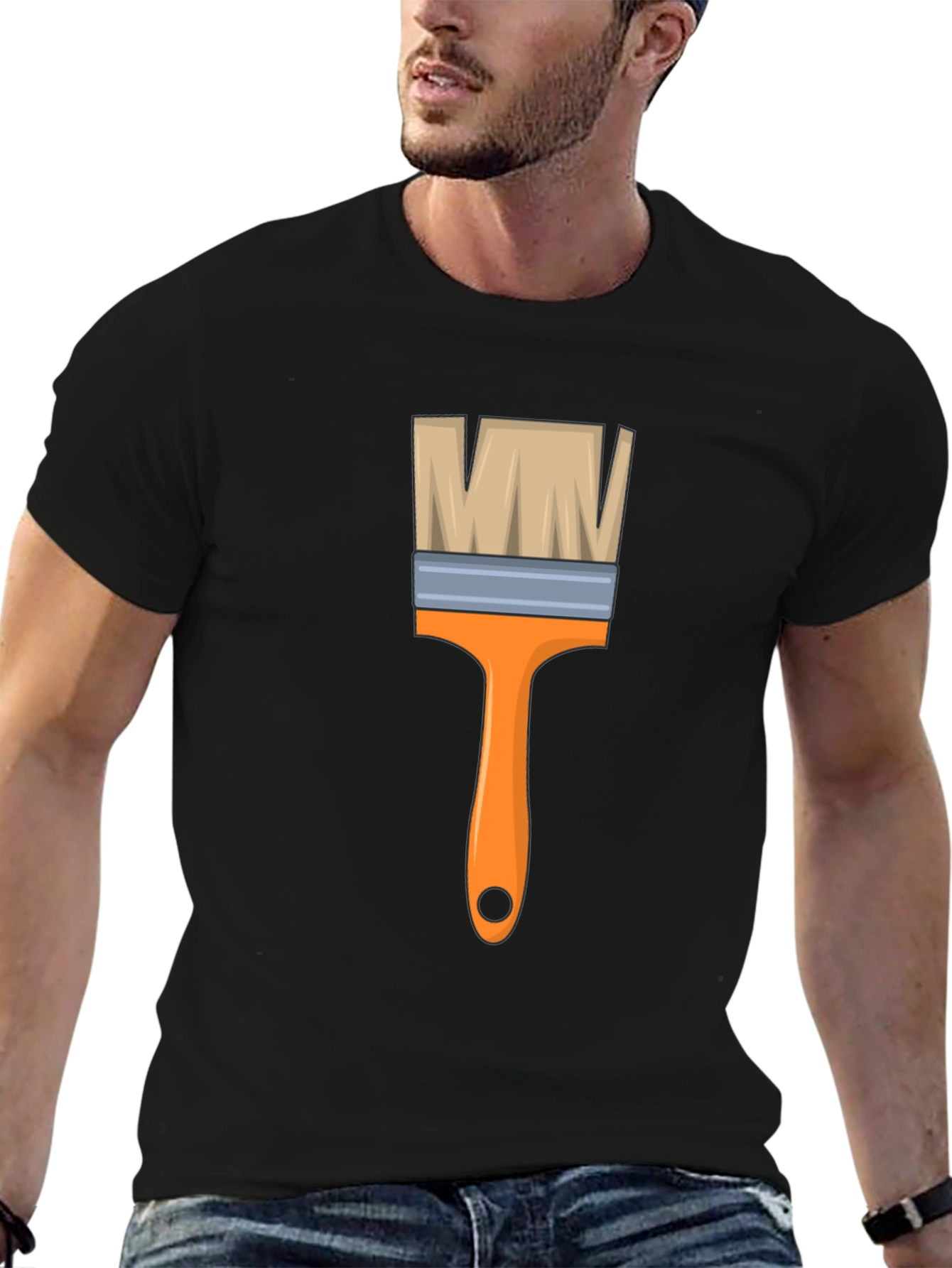 Paint Brush Graphic Tee - Artistic Design