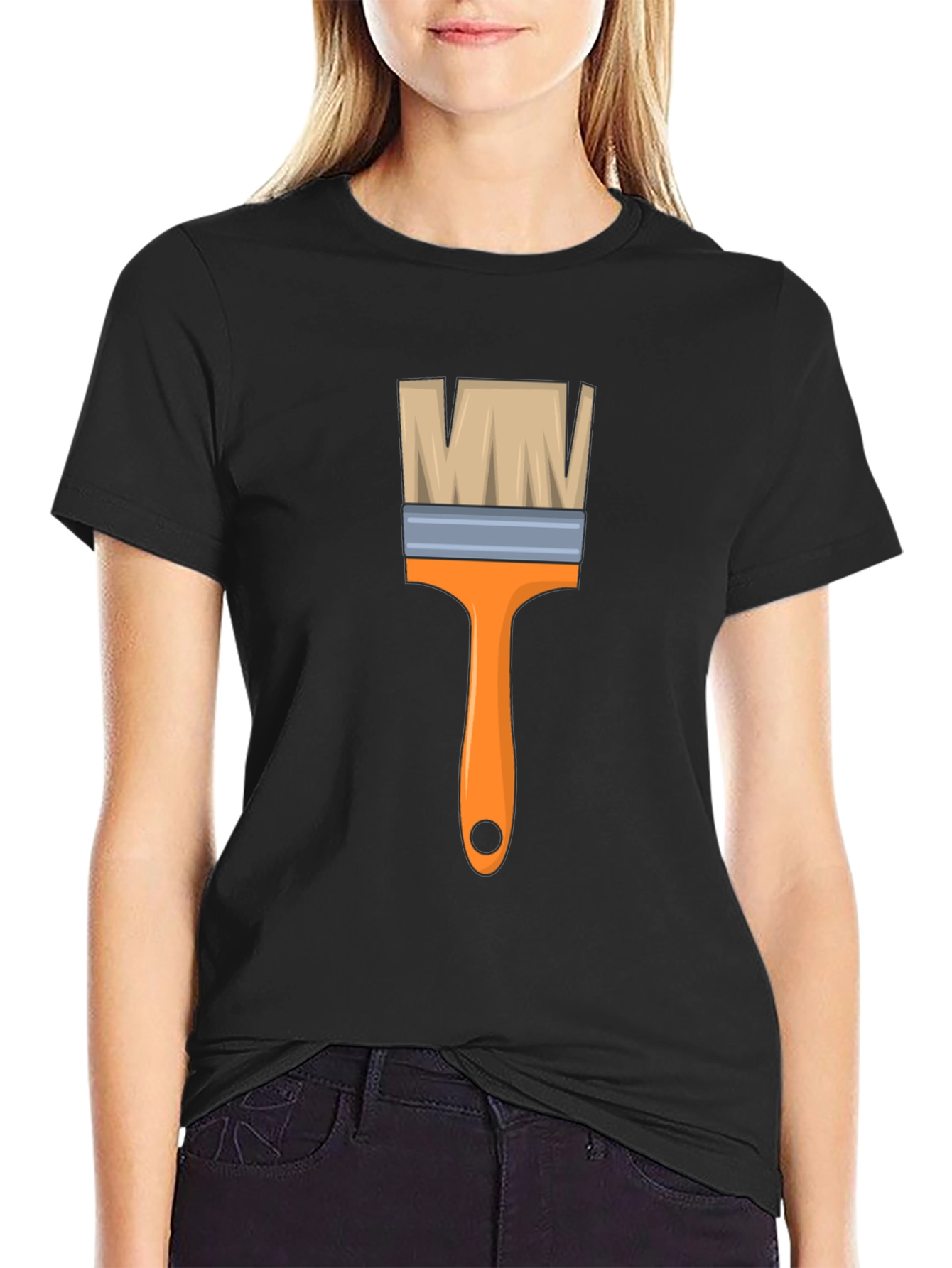 Paint Brush Graphic Tee - Artistic Design