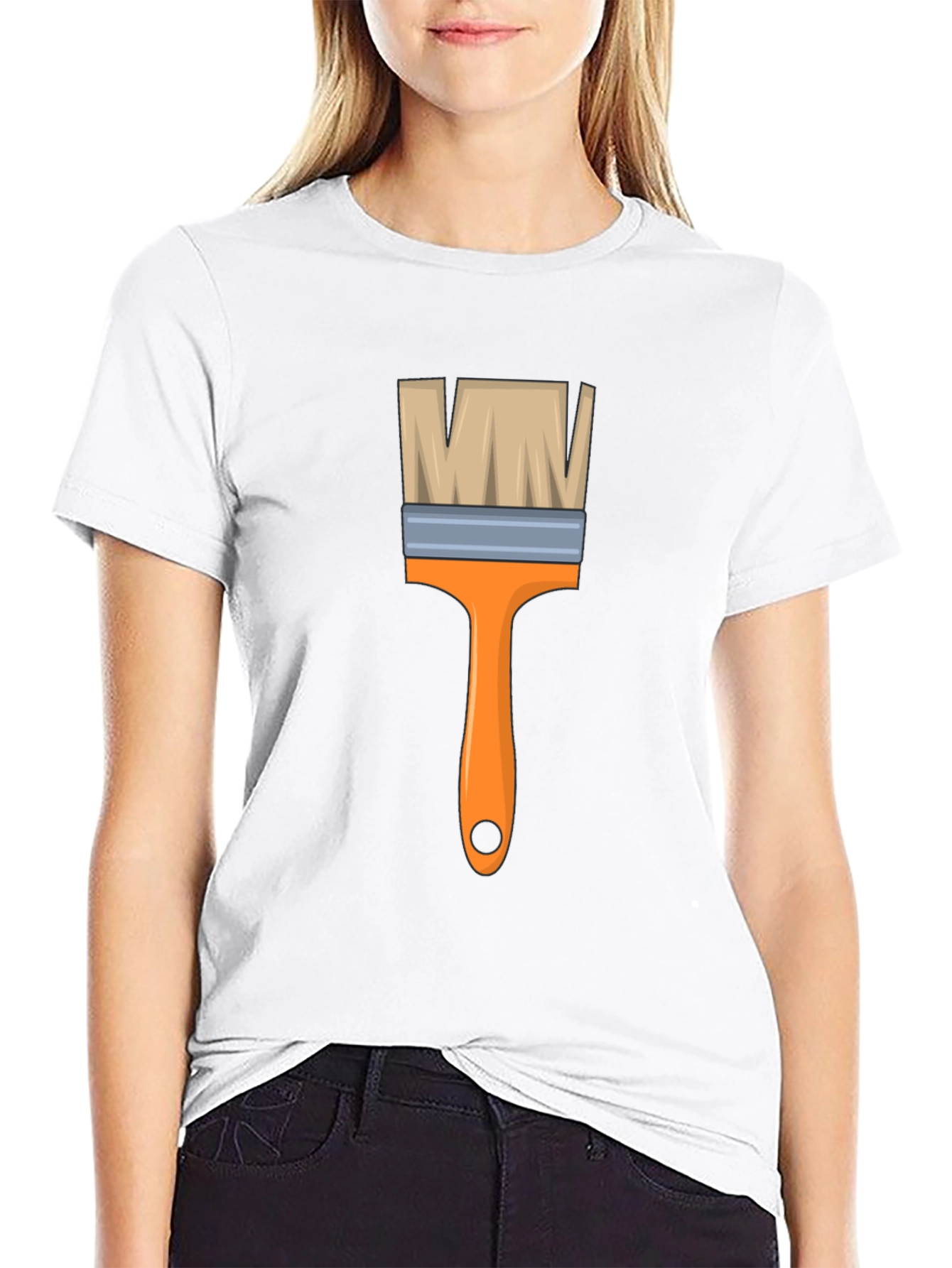 Paint Brush Graphic Tee - Artistic Design